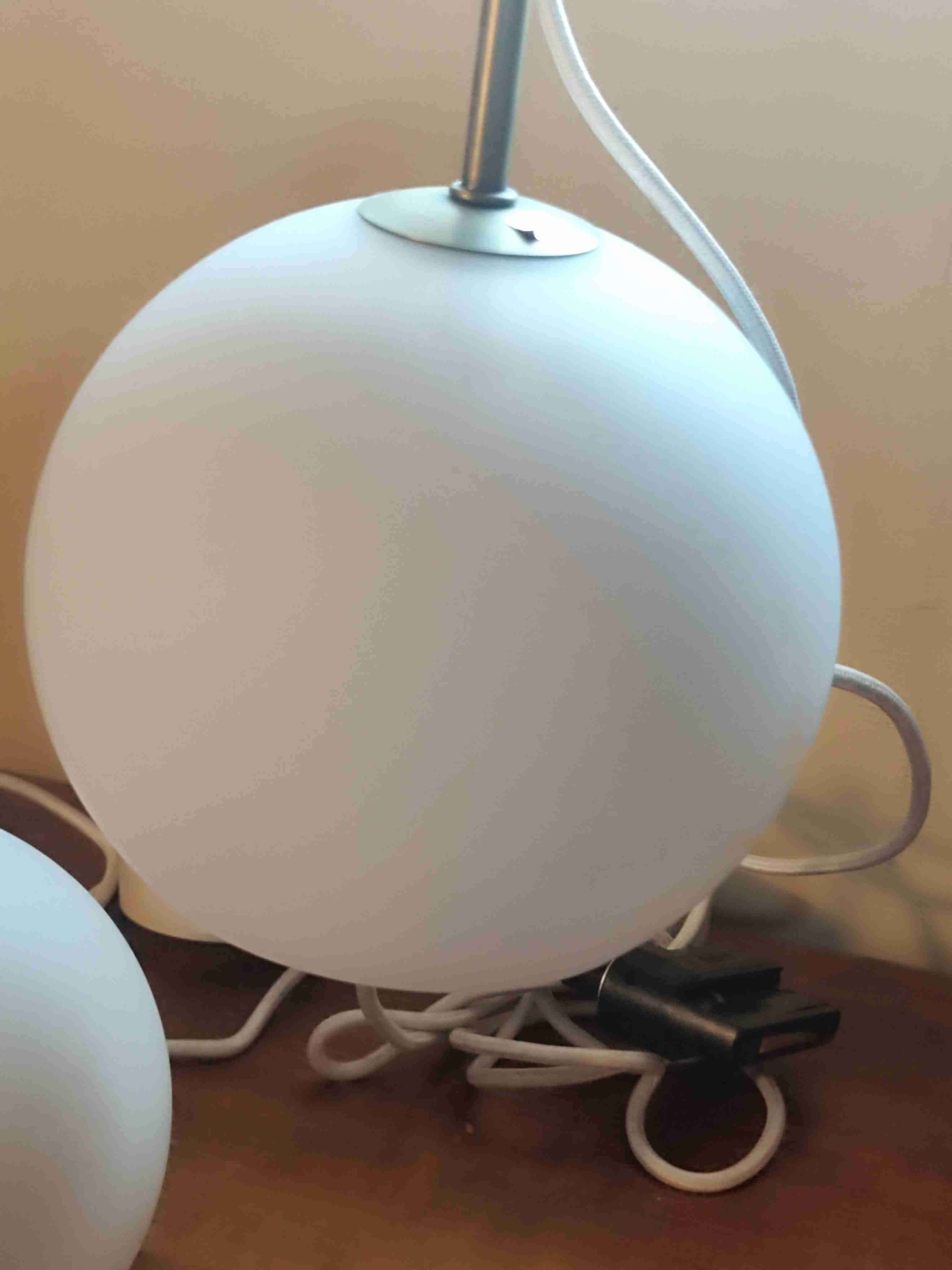 2 Lámparas globo colgante - miniatura 3