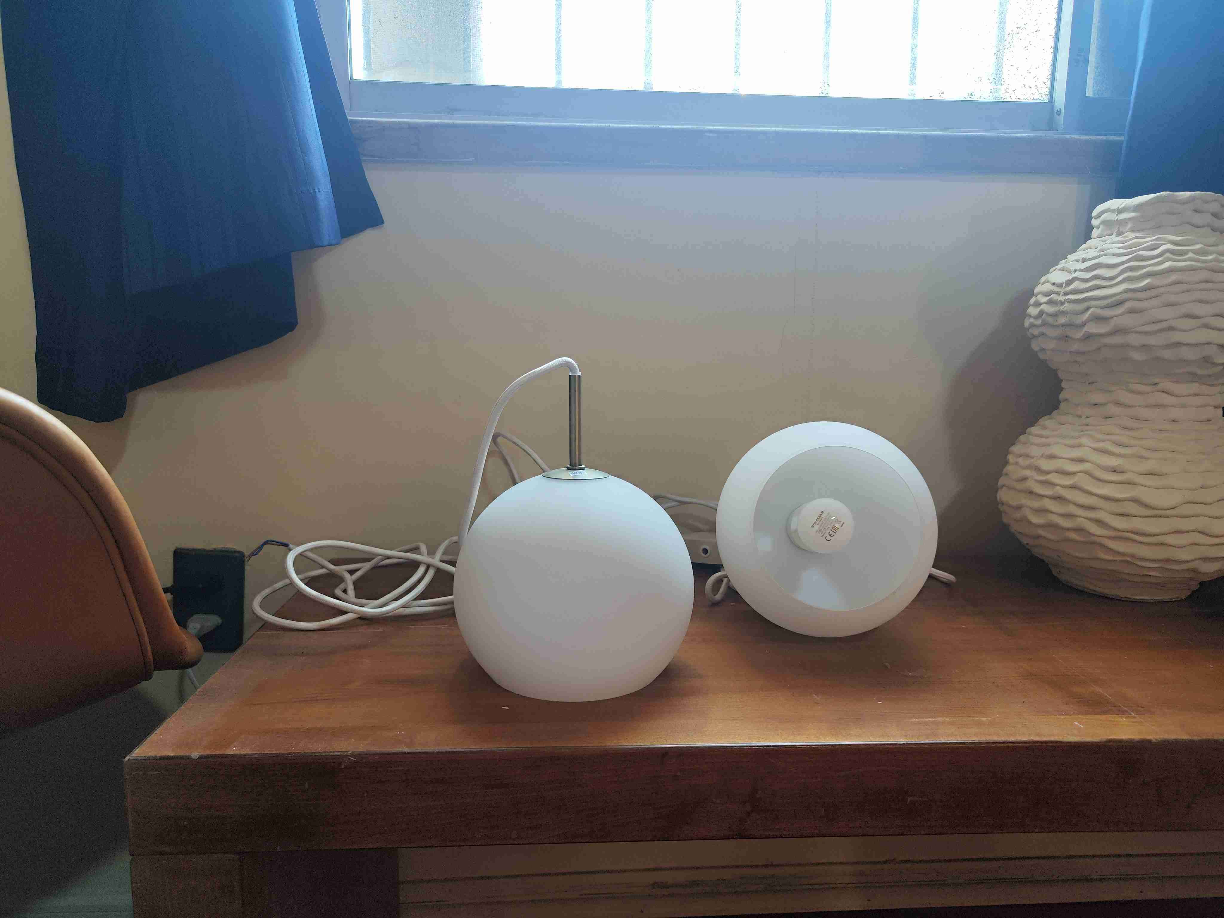 2 Lámparas globo colgante - miniatura 4