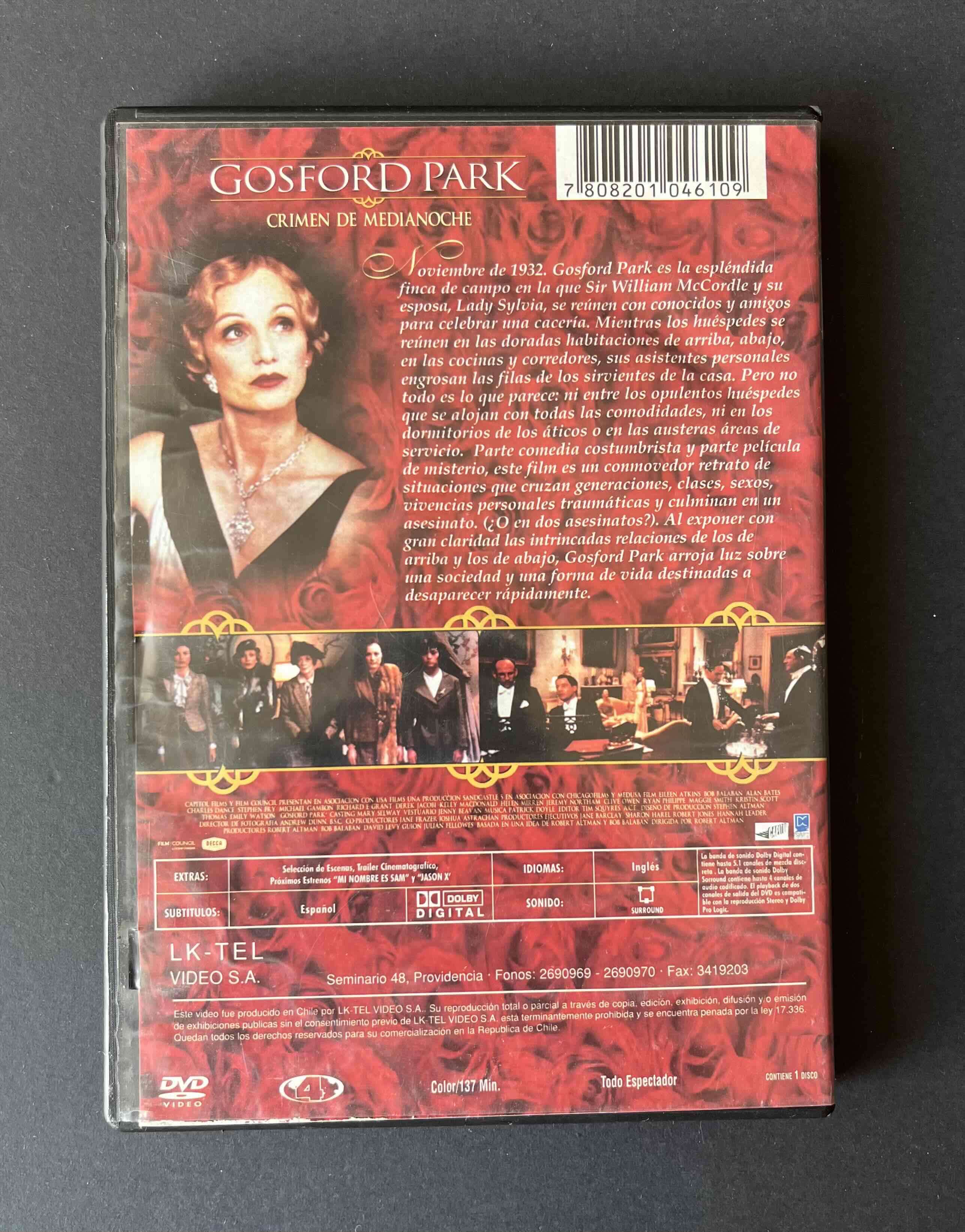 DVD Gosford Park Crimen de Medianoche - miniatura 2