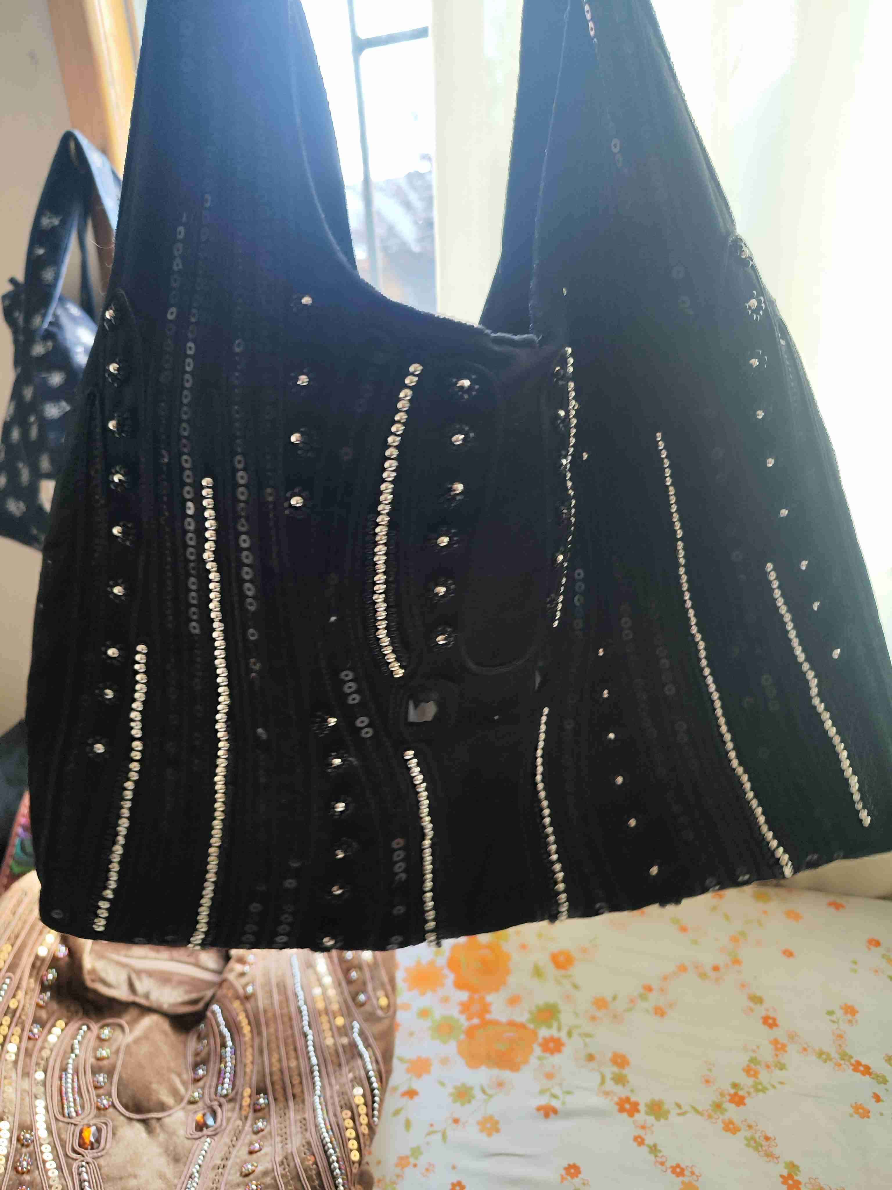 Bolso de tela  terciopelo con lentejuelas - miniatura 4