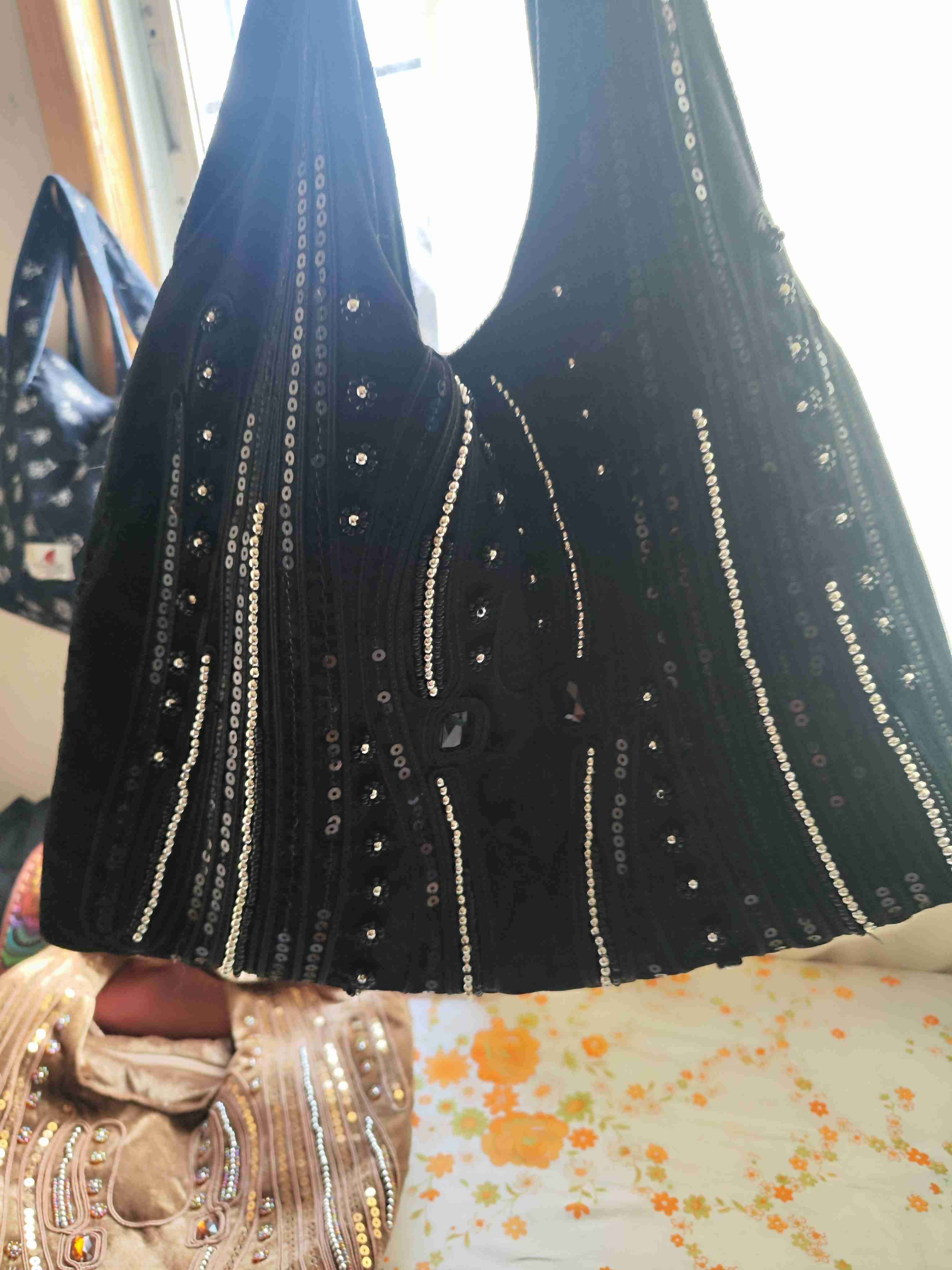 Bolso de tela  terciopelo con lentejuelas - miniatura 5