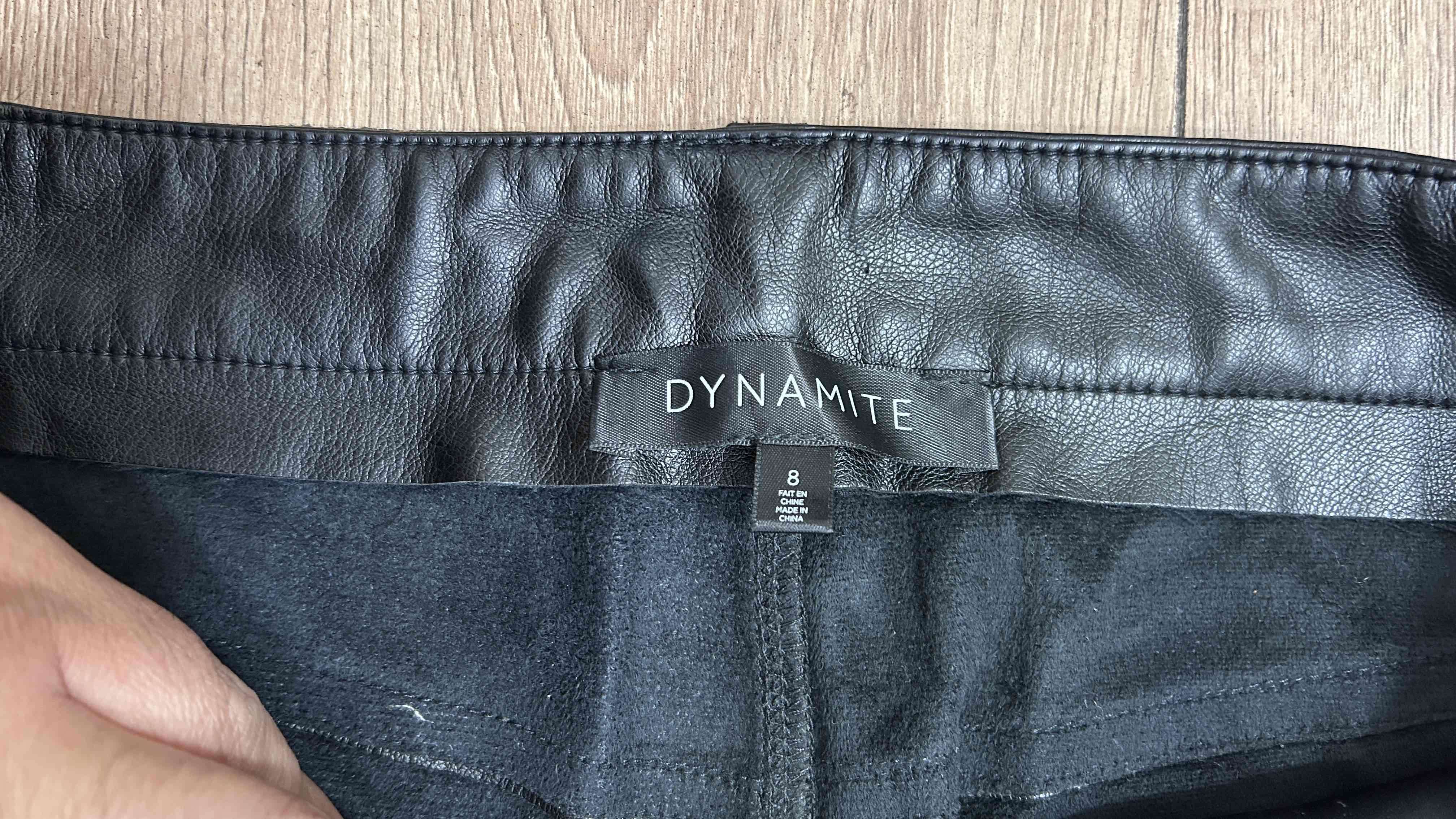 Pantalon negro S ó 38 eco cuero forrado - miniatura 2