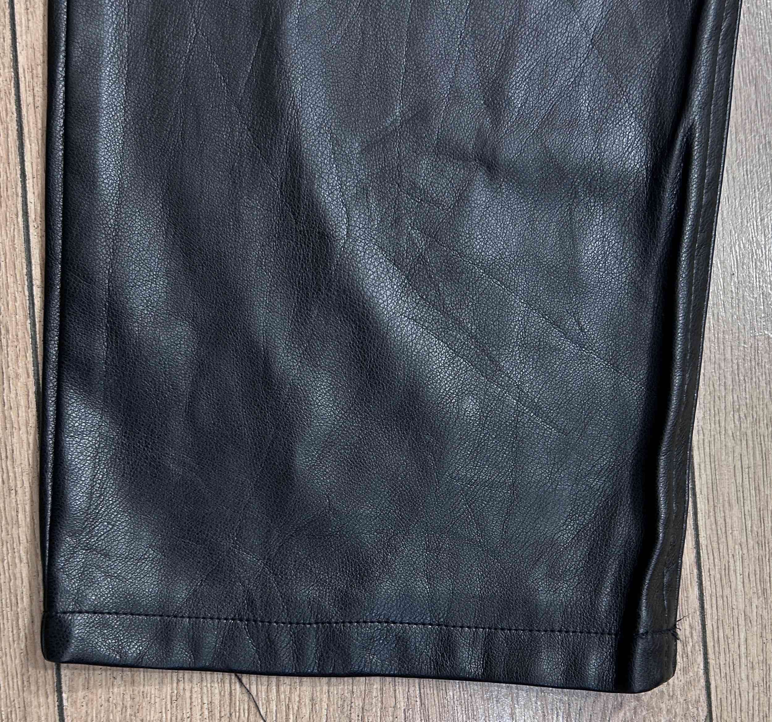 Pantalon negro S ó 38 eco cuero forrado - miniatura 4
