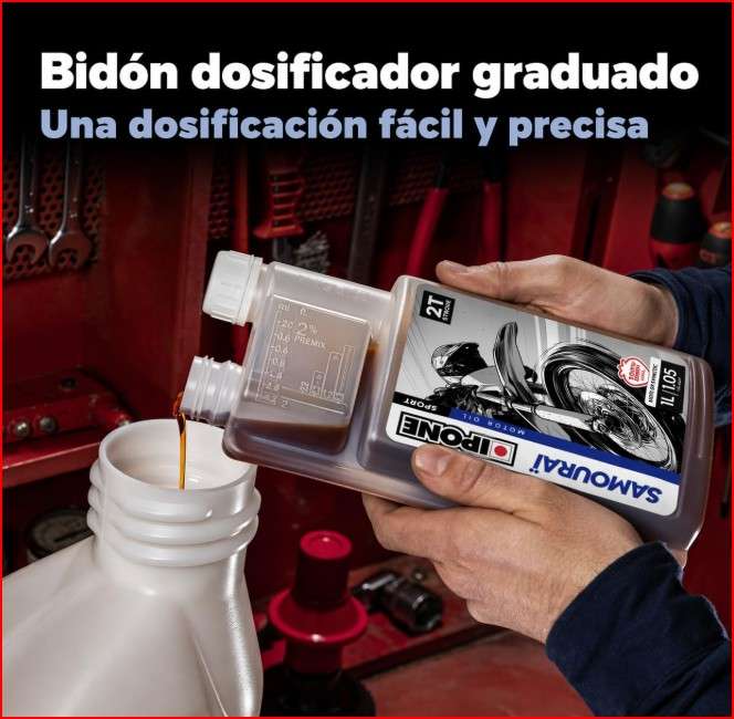 Aceite moto Ipone Samouraï Sport  2TIEMPOS -FRESA - miniatura 2
