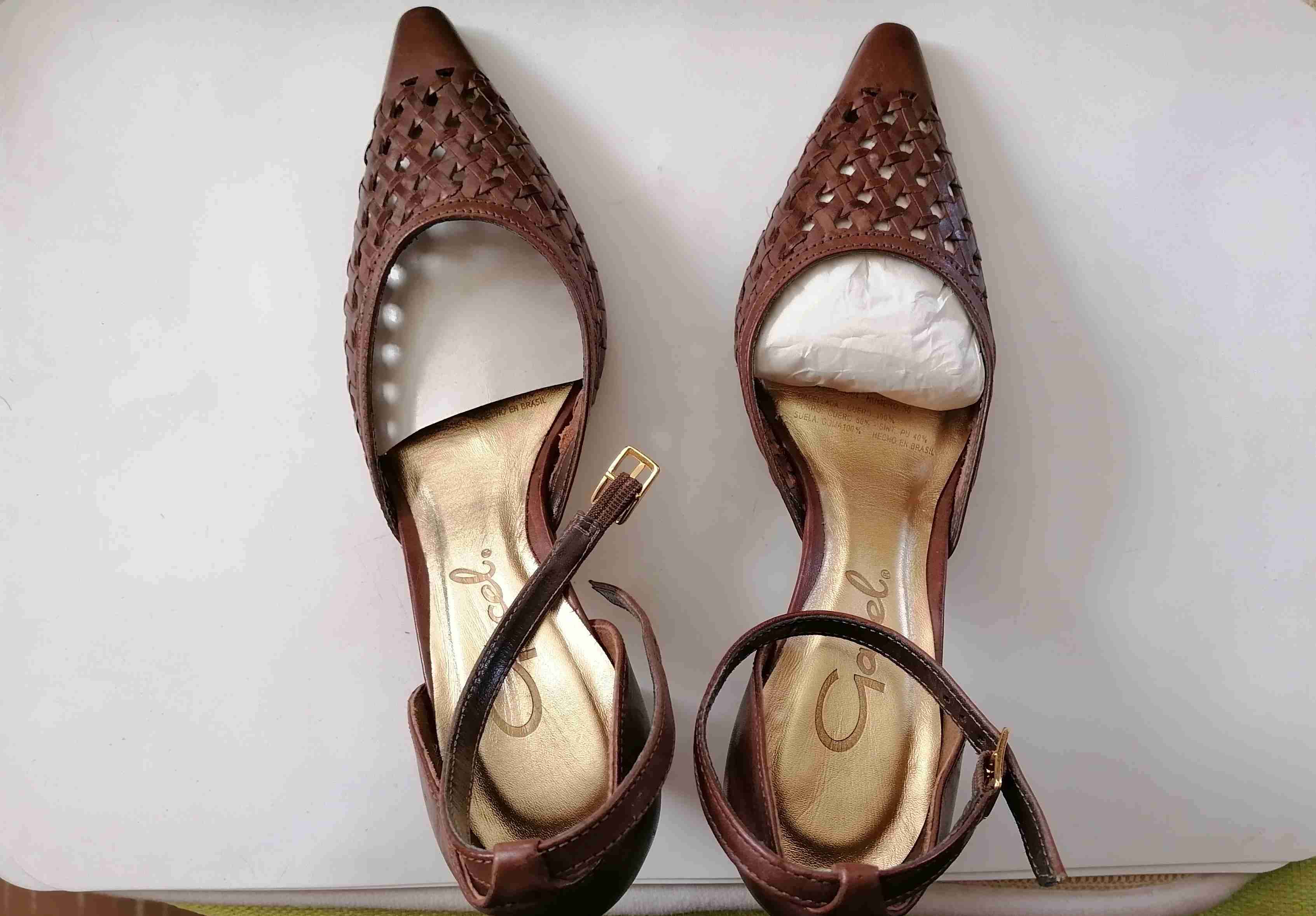 Zapatos de Cuero Marrón con hebilla - miniatura 2