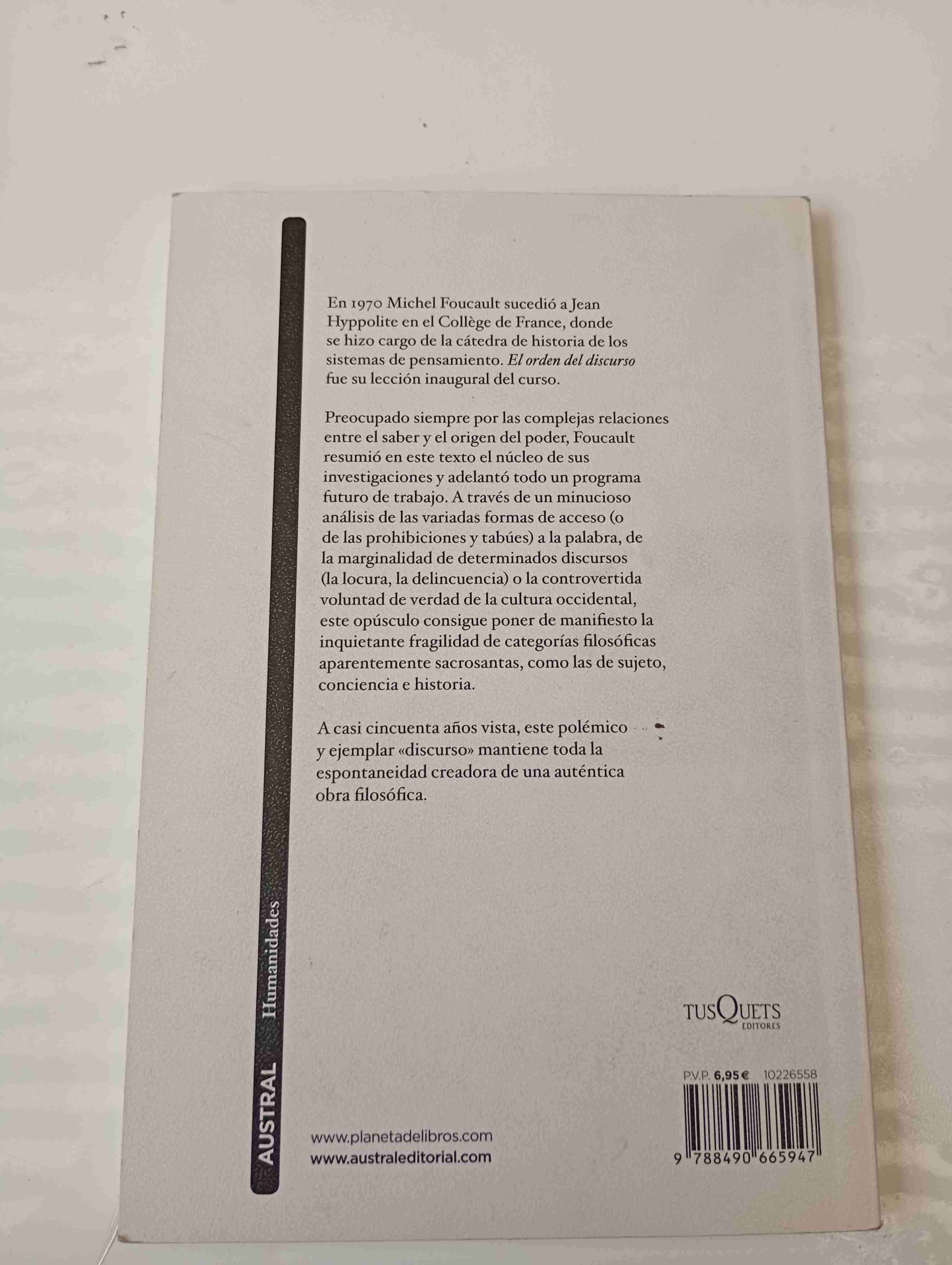 Libro 'El Orden del Discurso' - miniatura 2