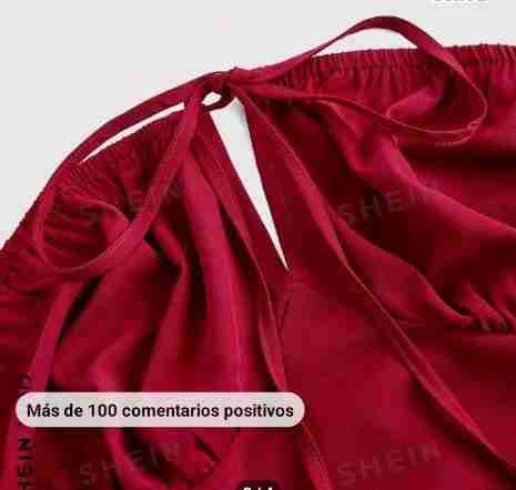 Vestido rojo elegante curve - miniatura 3