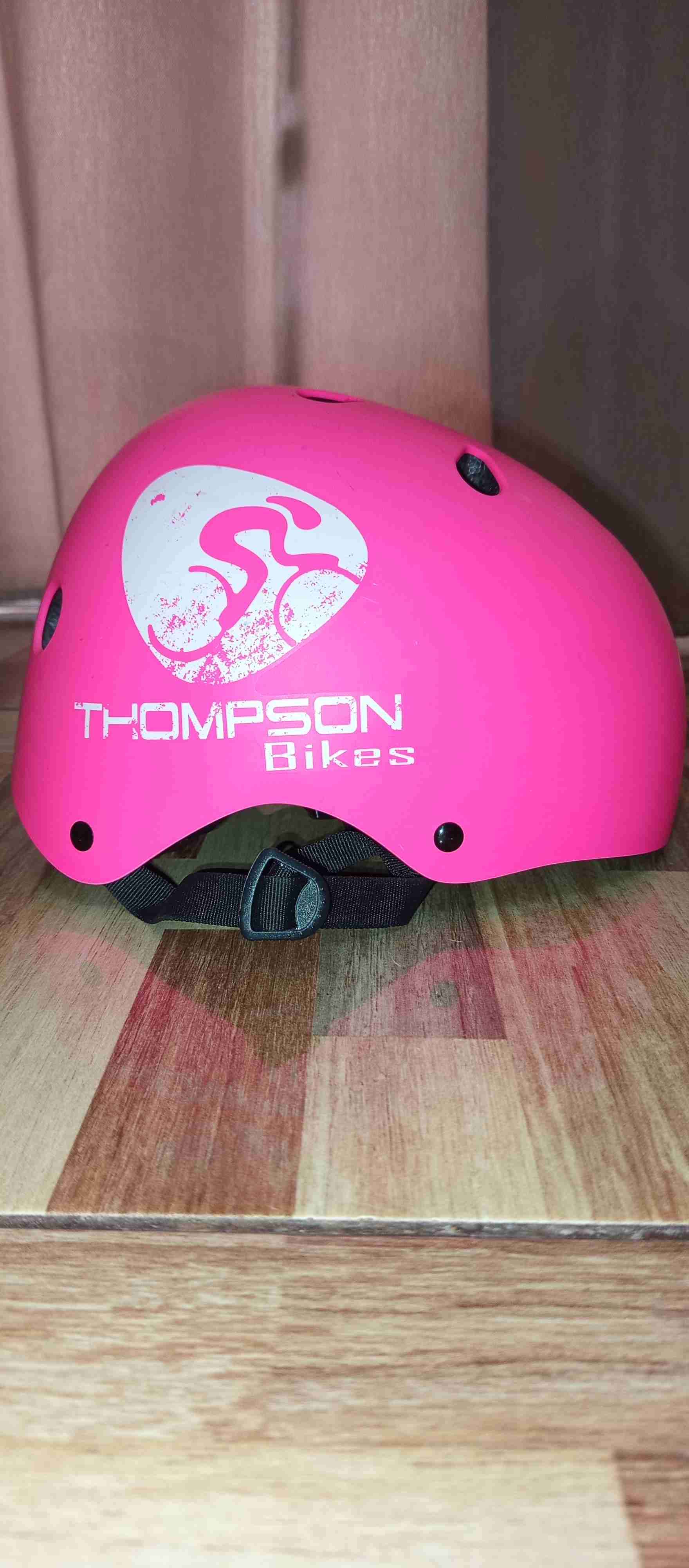 Casco bicicleta Fucsia/blanca Thompson Bikes - miniatura 1