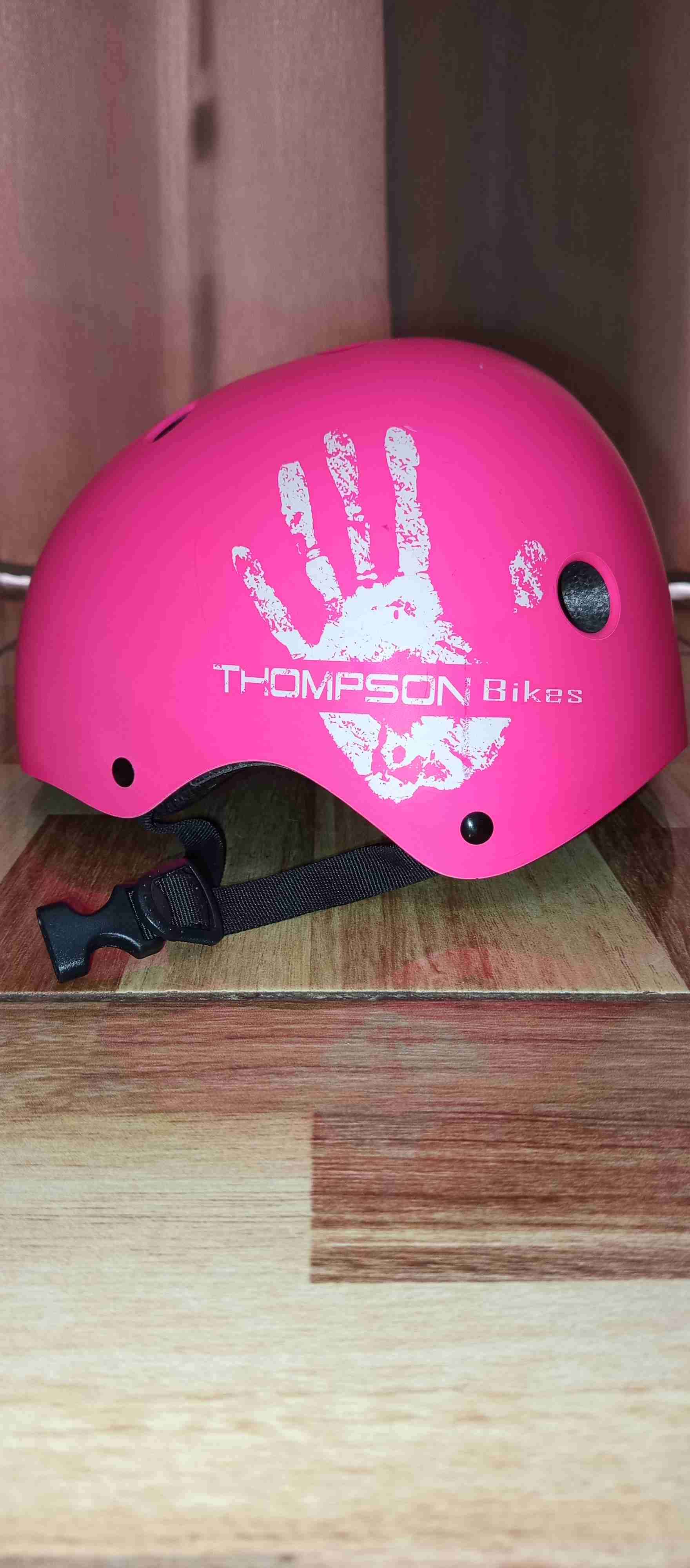 Casco bicicleta Fucsia/blanca Thompson Bikes - miniatura 2