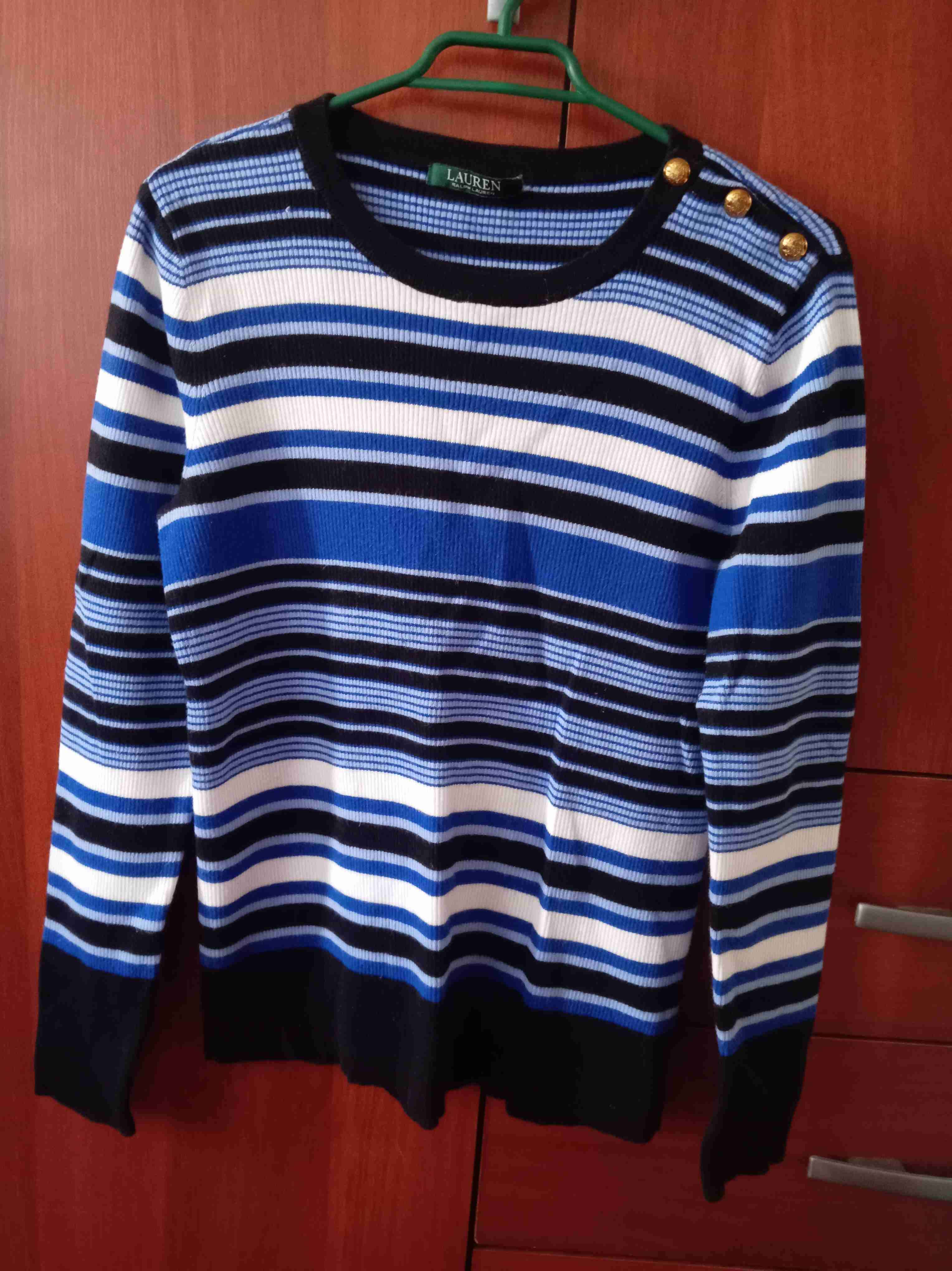 Suéter a rayas azul y blanco - miniatura 1