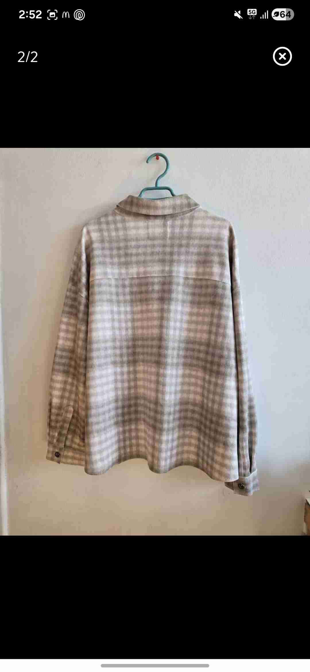 Chaqueta de cuadro marrón - miniatura 2