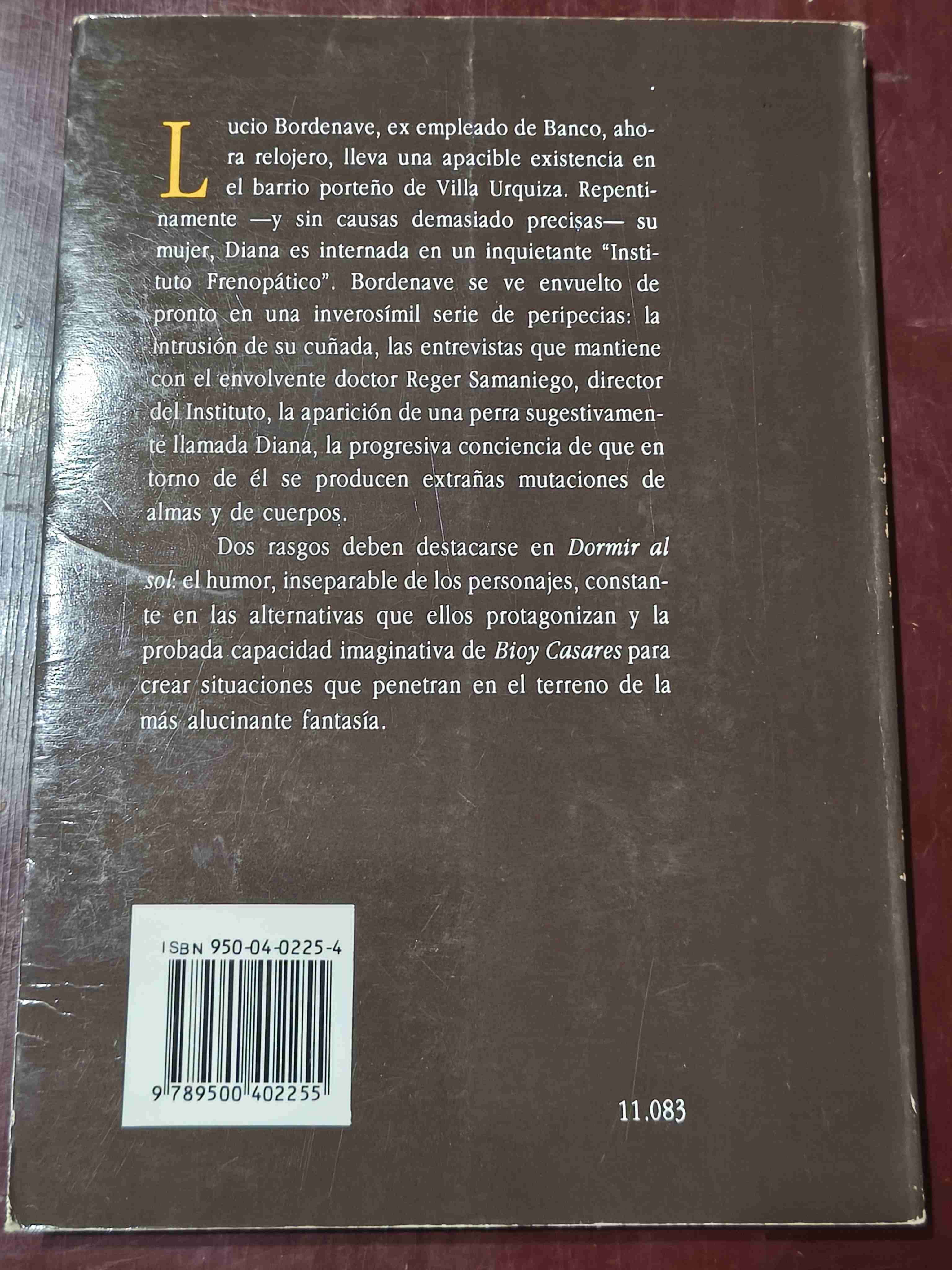 Libro Dormir al Sol - Adolfo Bioy Casares - miniatura 2