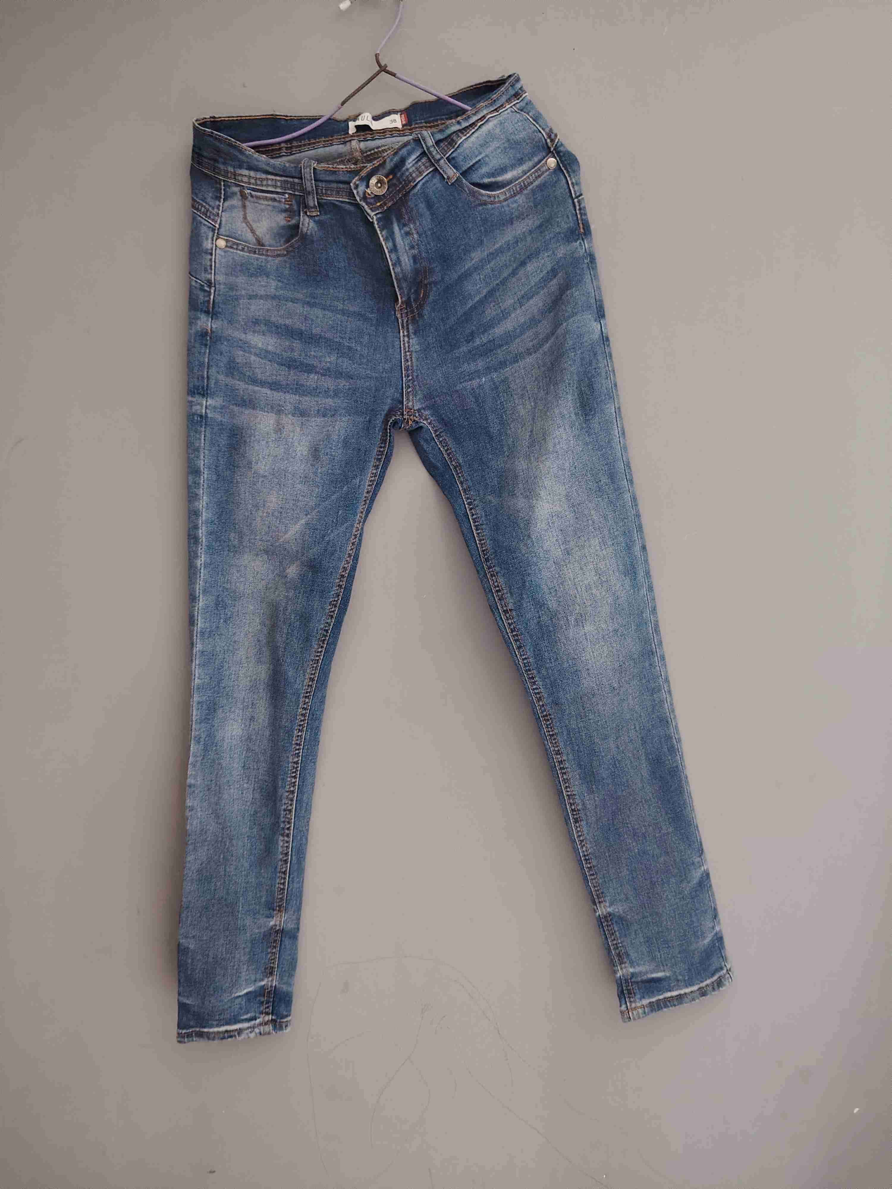 Jeans azules tiro alto talla 38 - miniatura 4