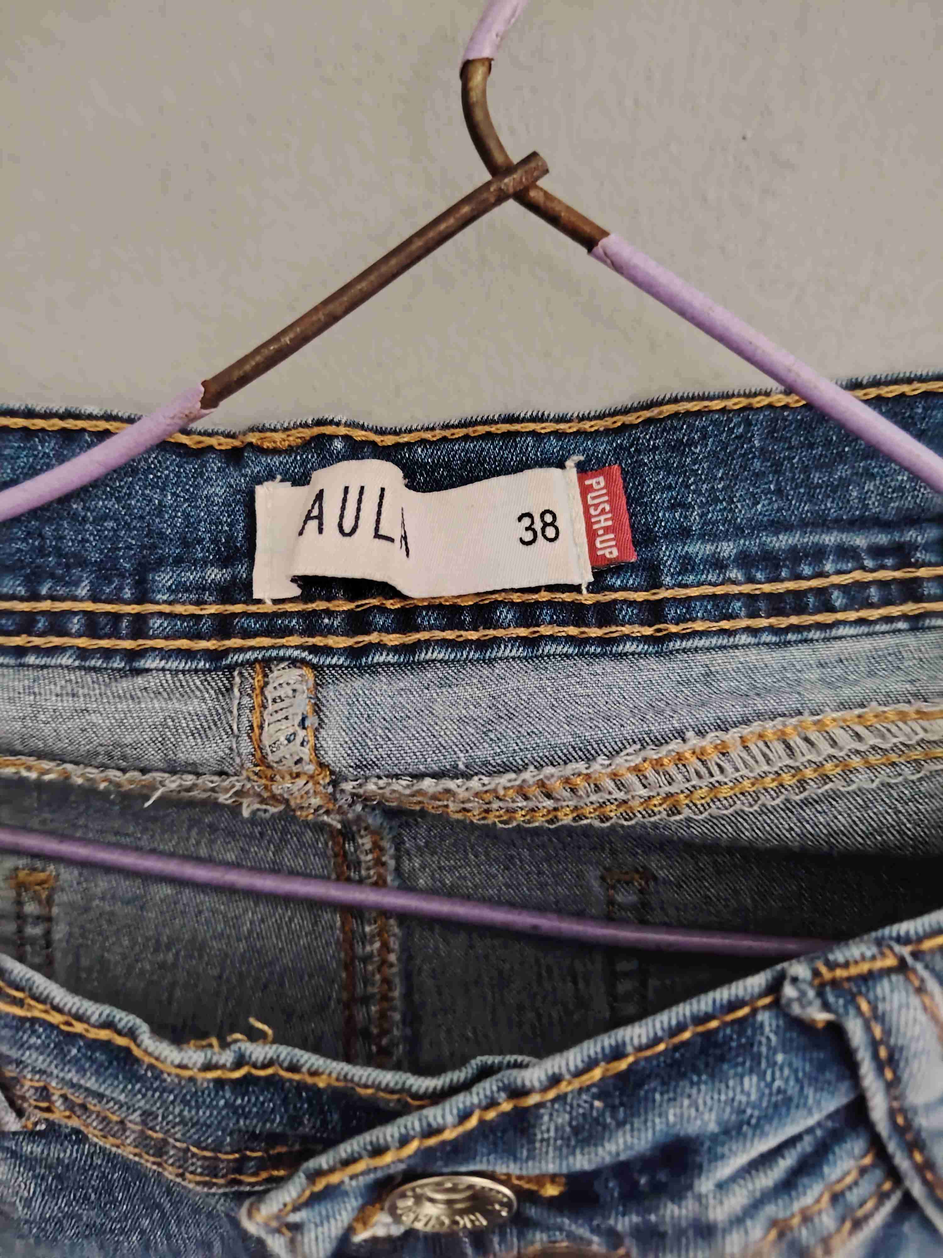 Jeans azules tiro alto talla 38 - miniatura 5