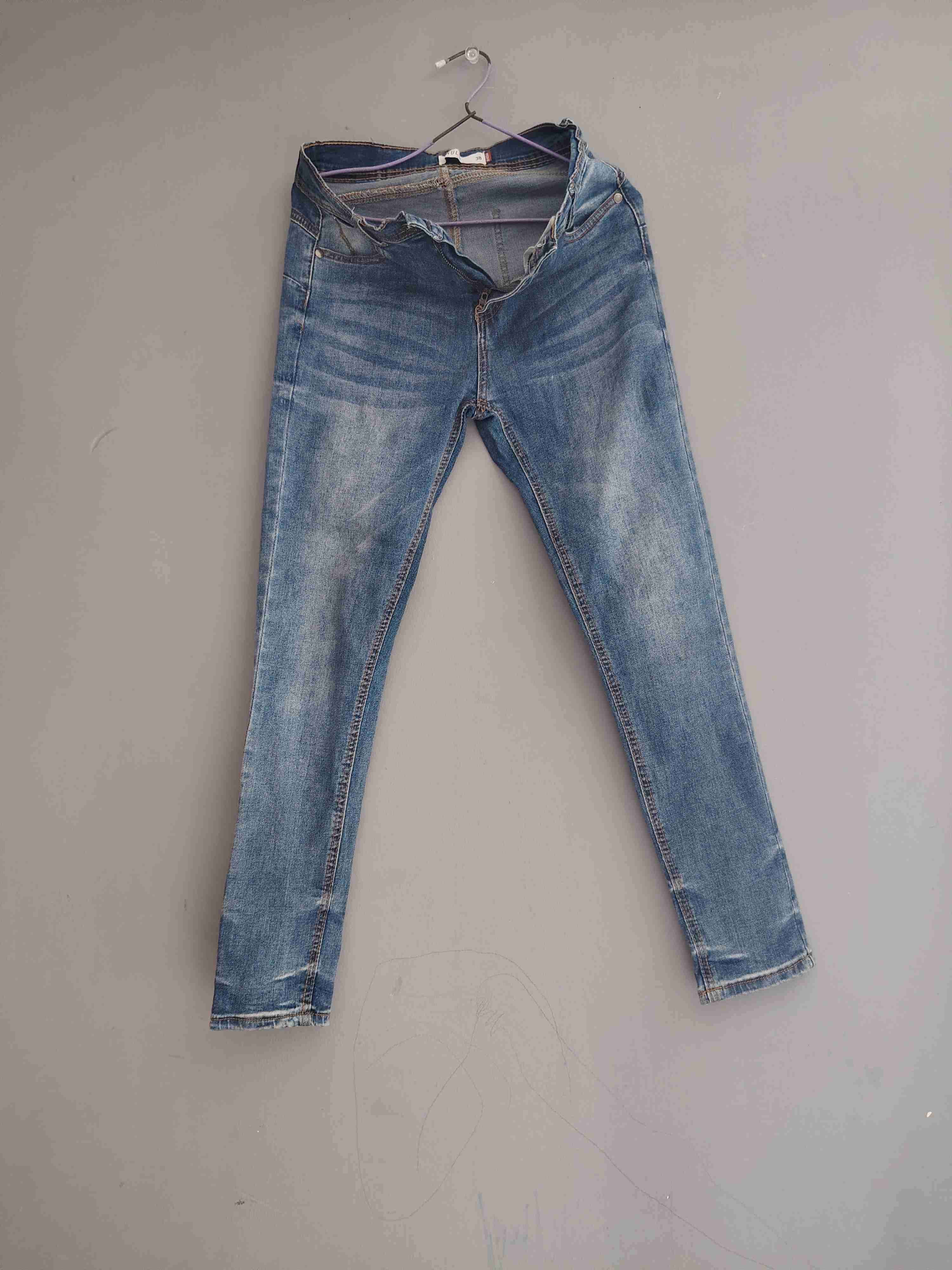 Jeans azules tiro alto talla 38 - miniatura 6