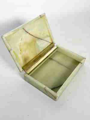 Caja decorativa de Onix verde-amarillo. - miniatura 3