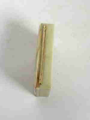 Caja decorativa de Onix verde-amarillo. - miniatura 4