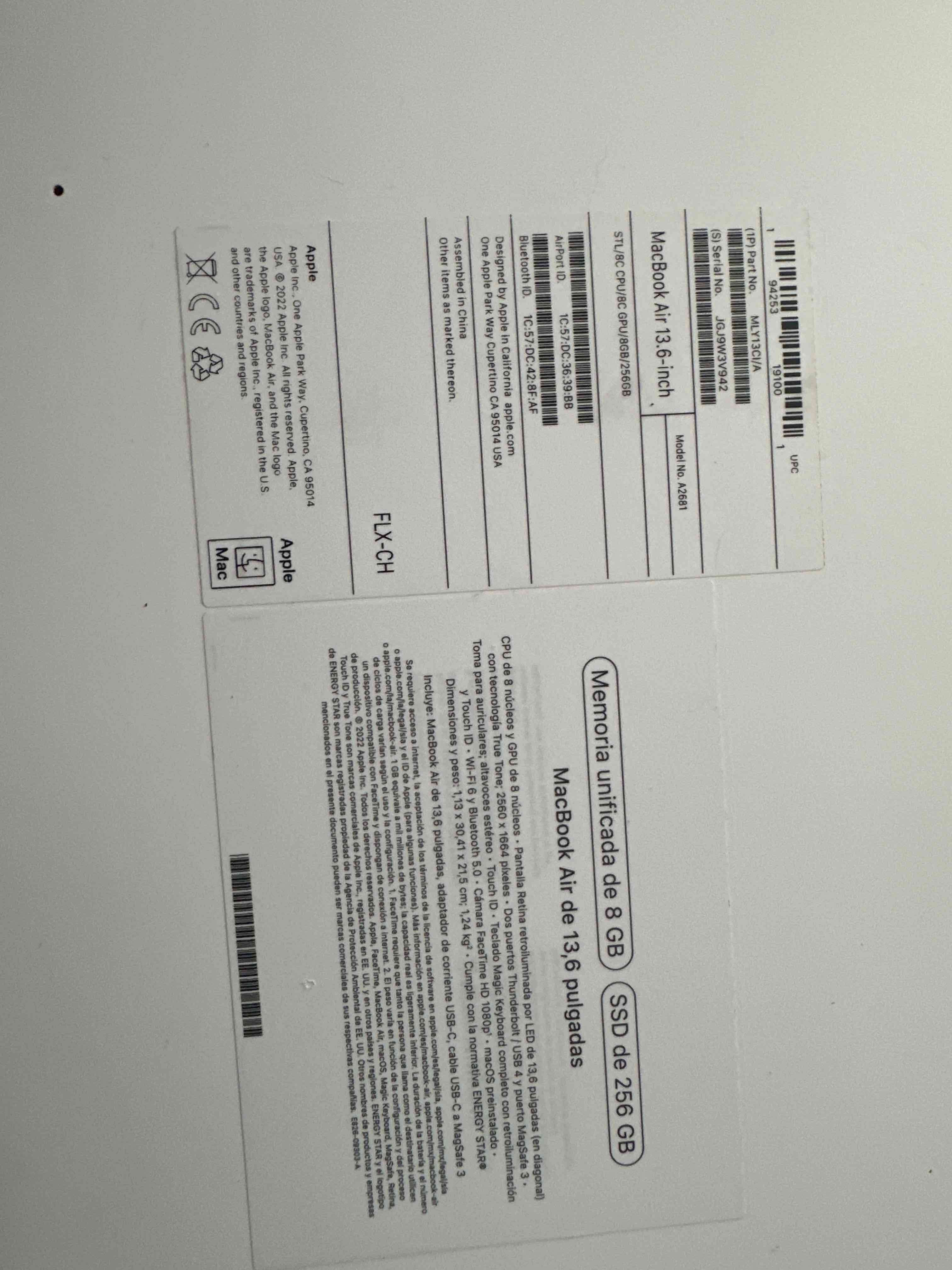 Laptop Apple MacBook Air M2 2022 - miniatura 5