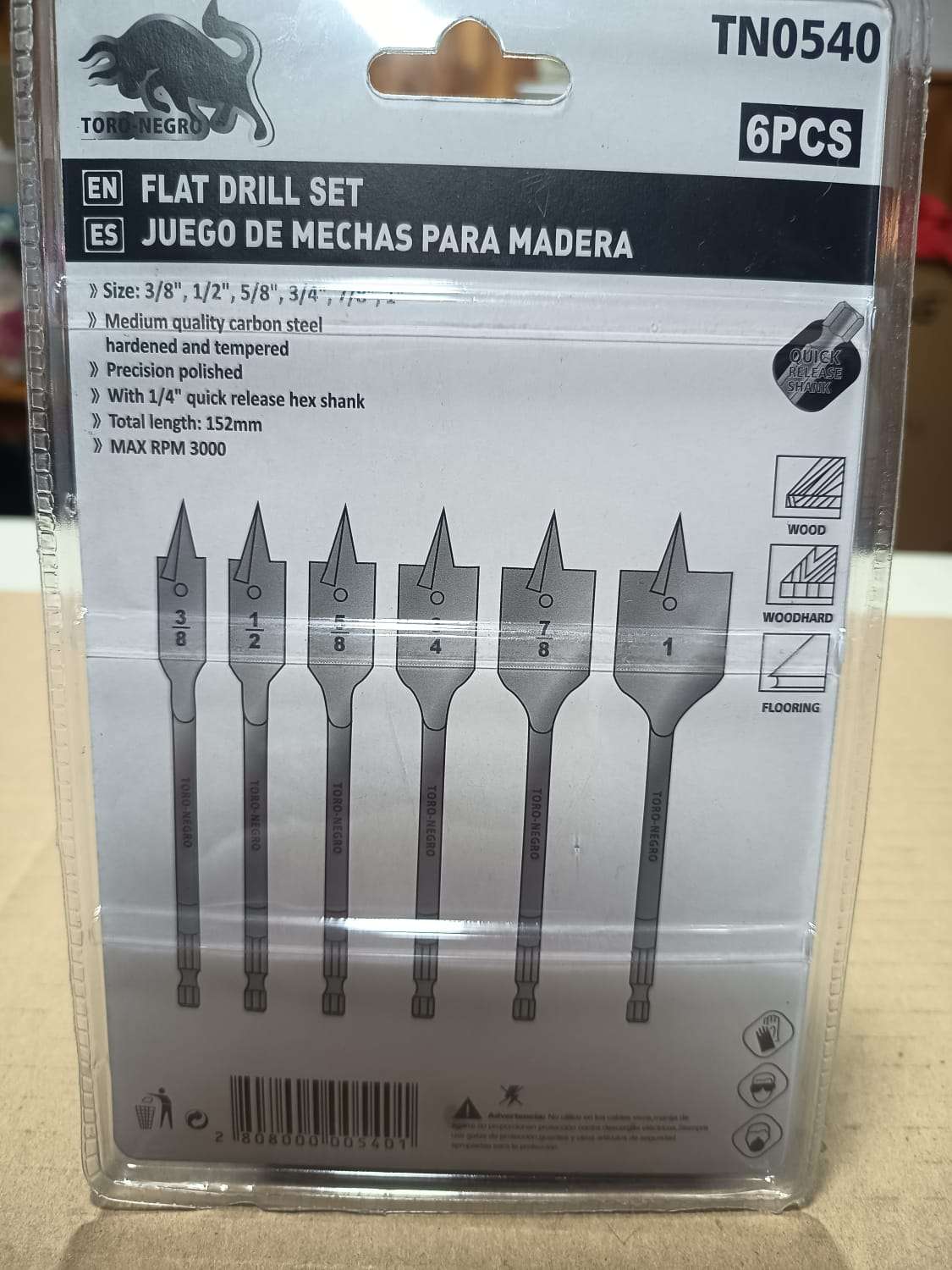 Pack 2 Sets de Brocas Mecha Paleta para Madera - miniatura 2