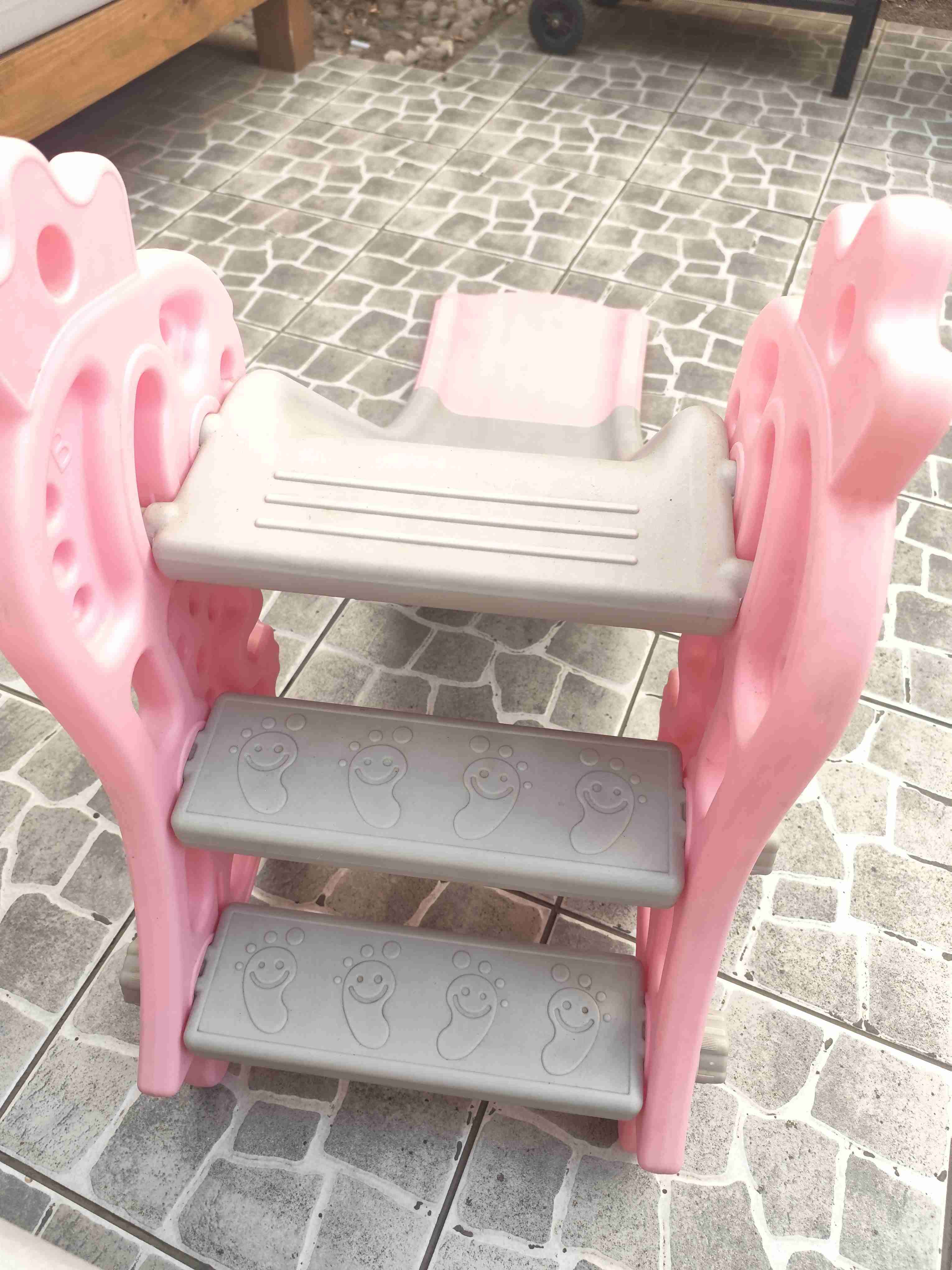 Resbalín infantil rosa y gris - miniatura 3