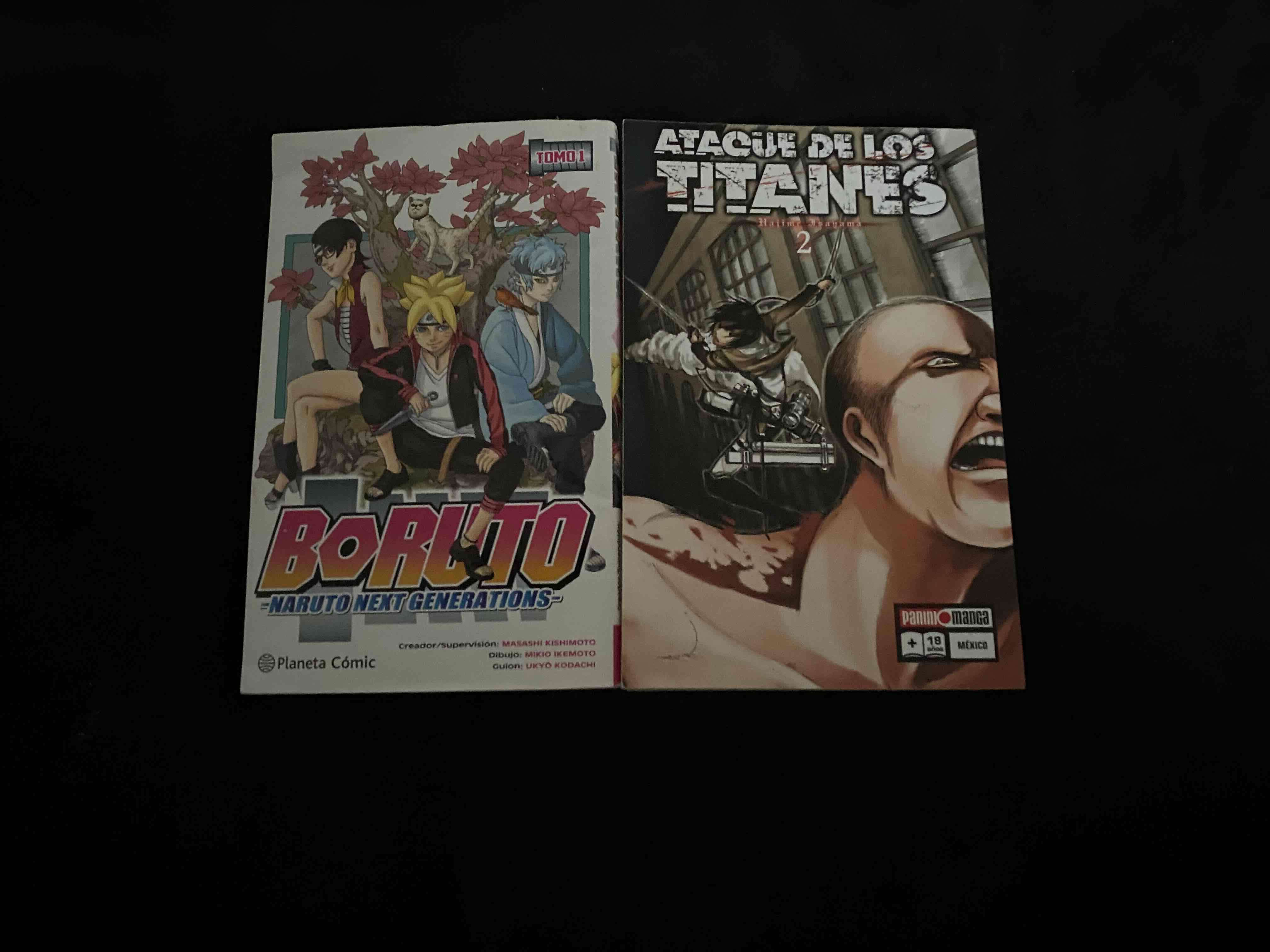 Pack manga Boruto y Ataque de los Titanes