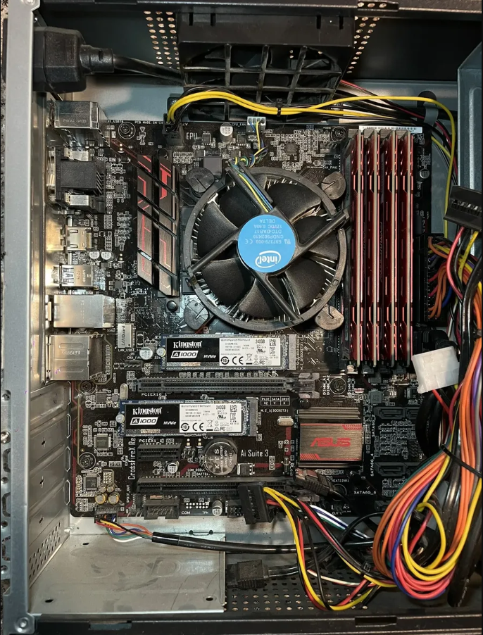 Kit Intel I7-7700k-64gb Ram-Asus B250m-2x Nvme240G - miniatura 1