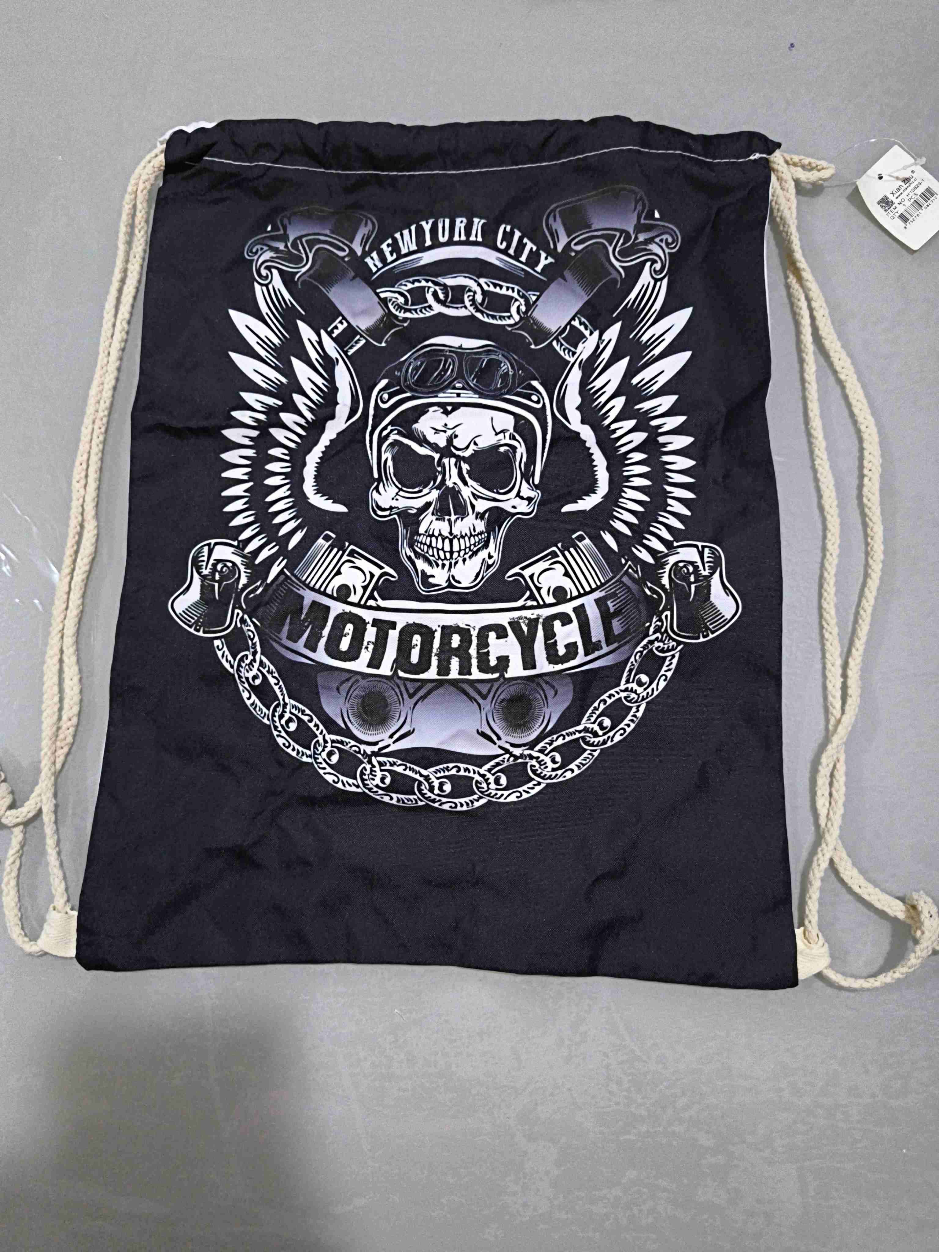 Bolso saco estilo motociclista calavera morral - miniatura 1