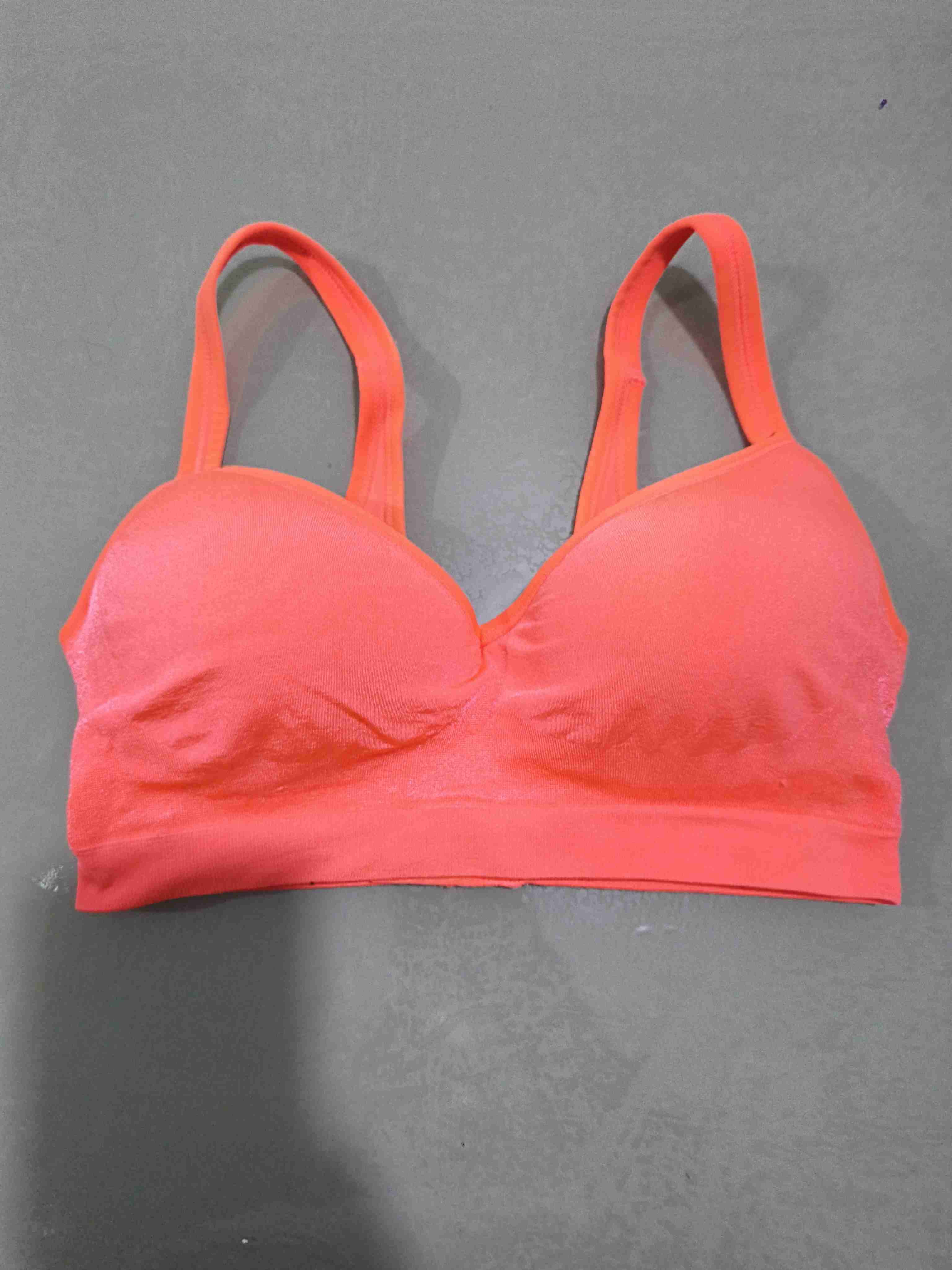 Sostén o top  deportivo coral neon talla M - miniatura 1