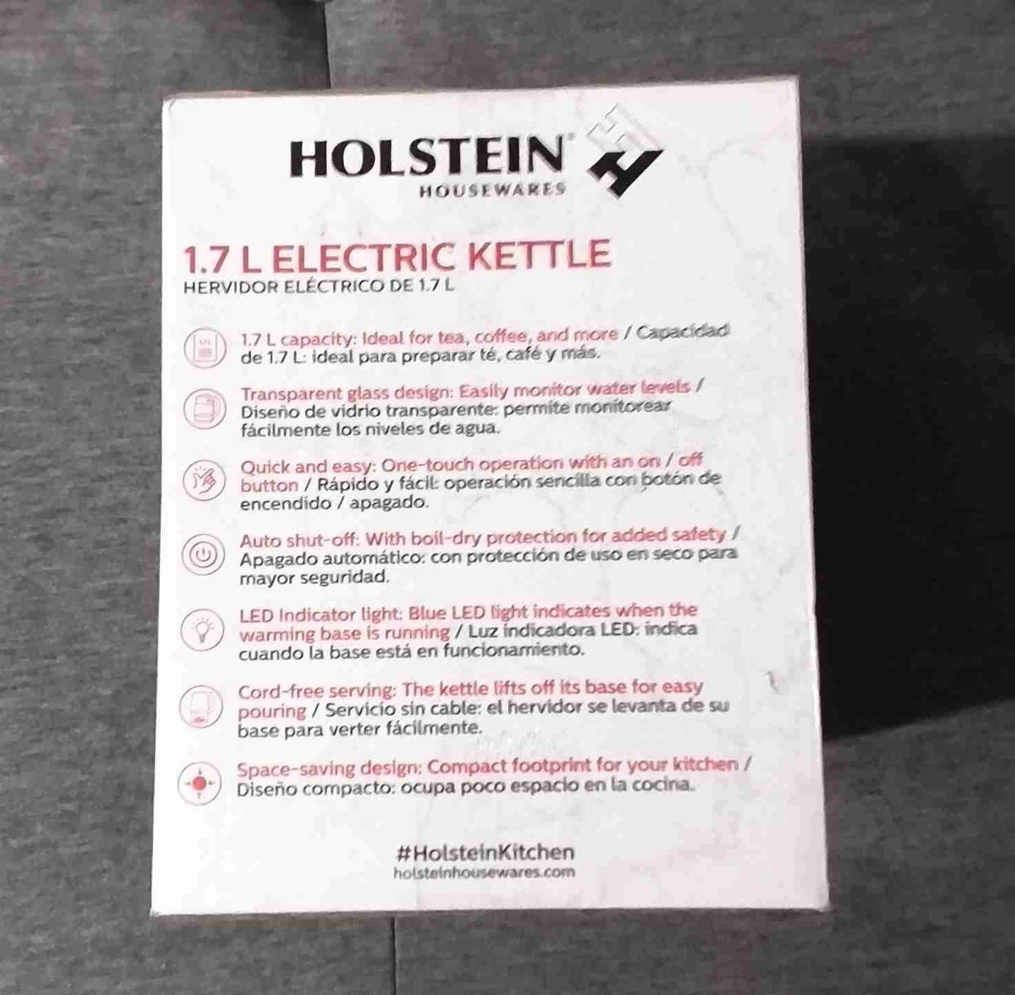 Hervidor eléctrico Holstein 1.7L - miniatura 3