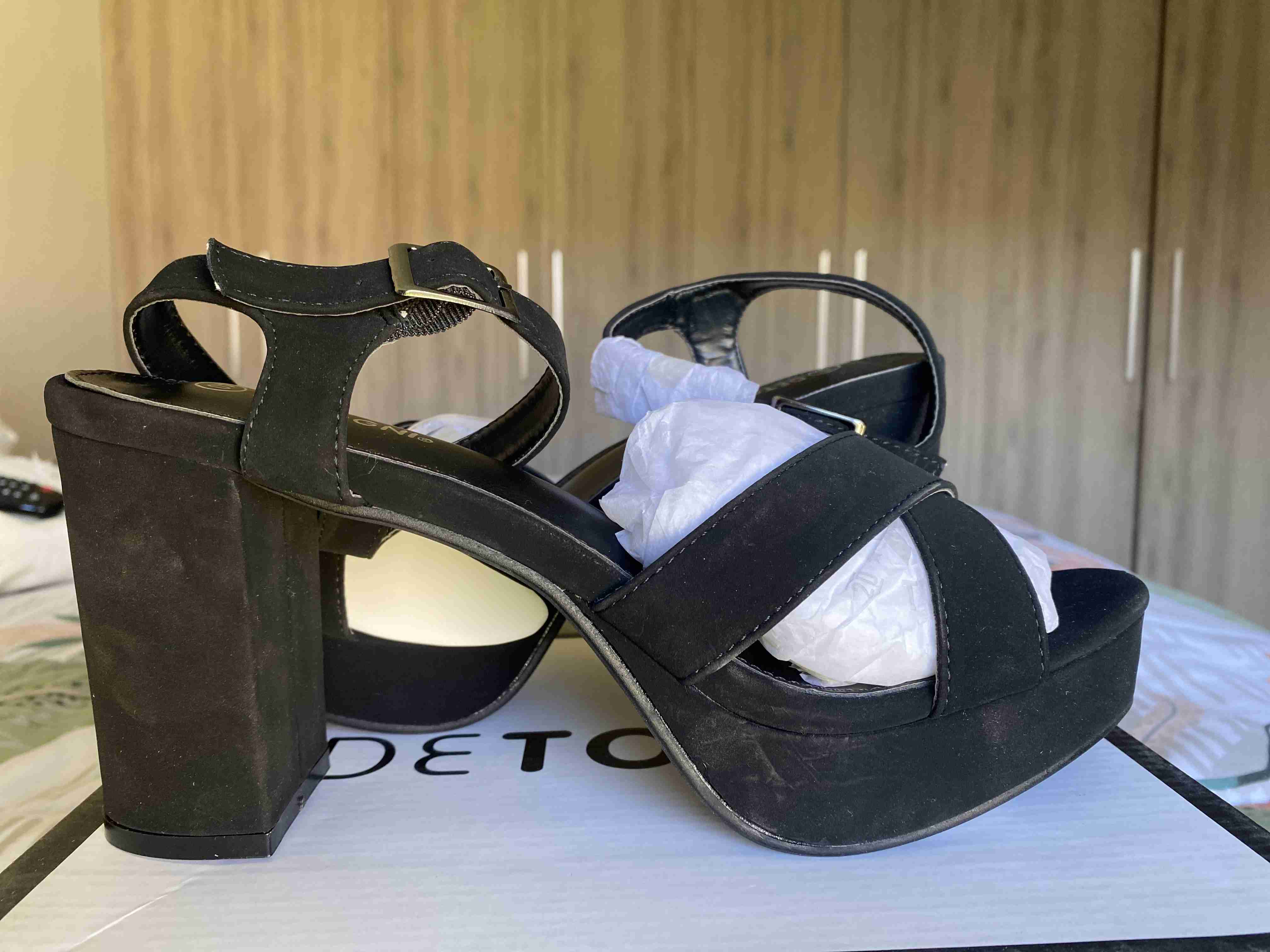 Sandalias negras fiesta - miniatura 1