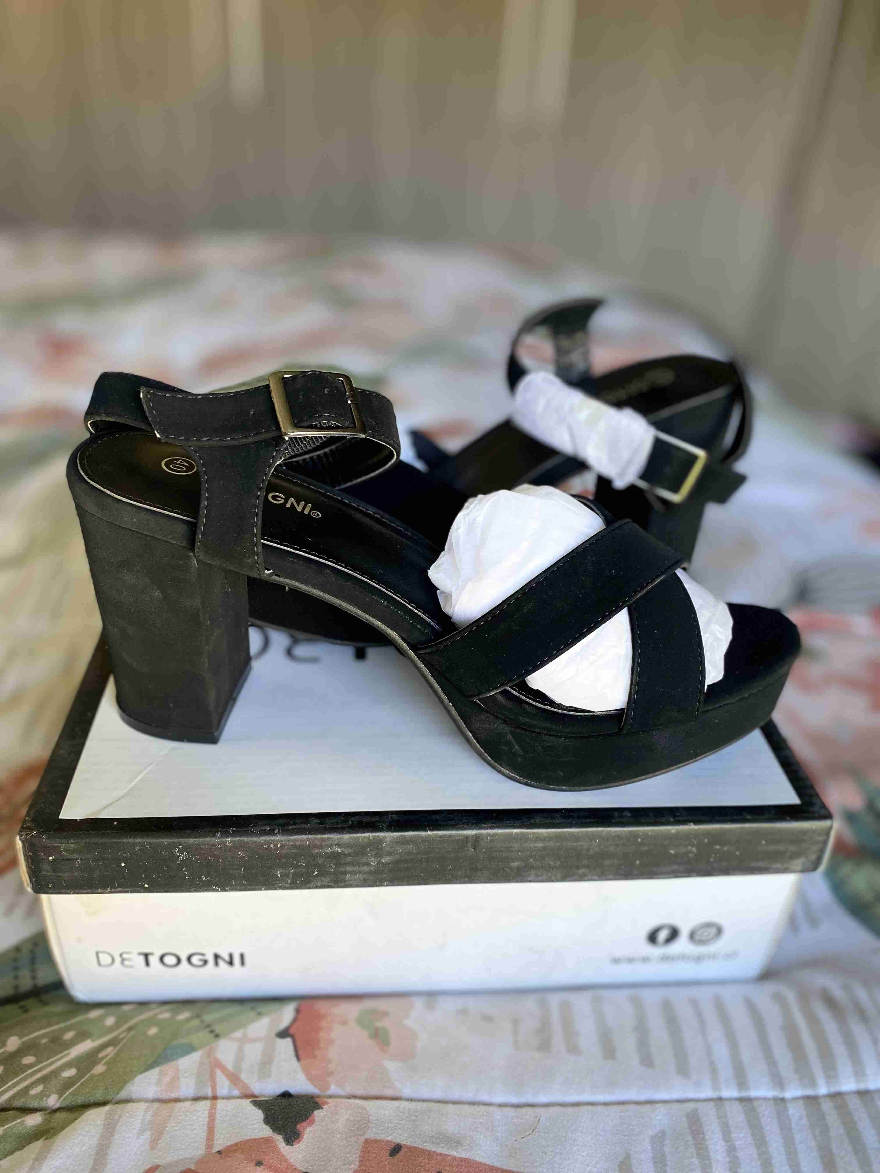 Sandalias negras fiesta - miniatura 3