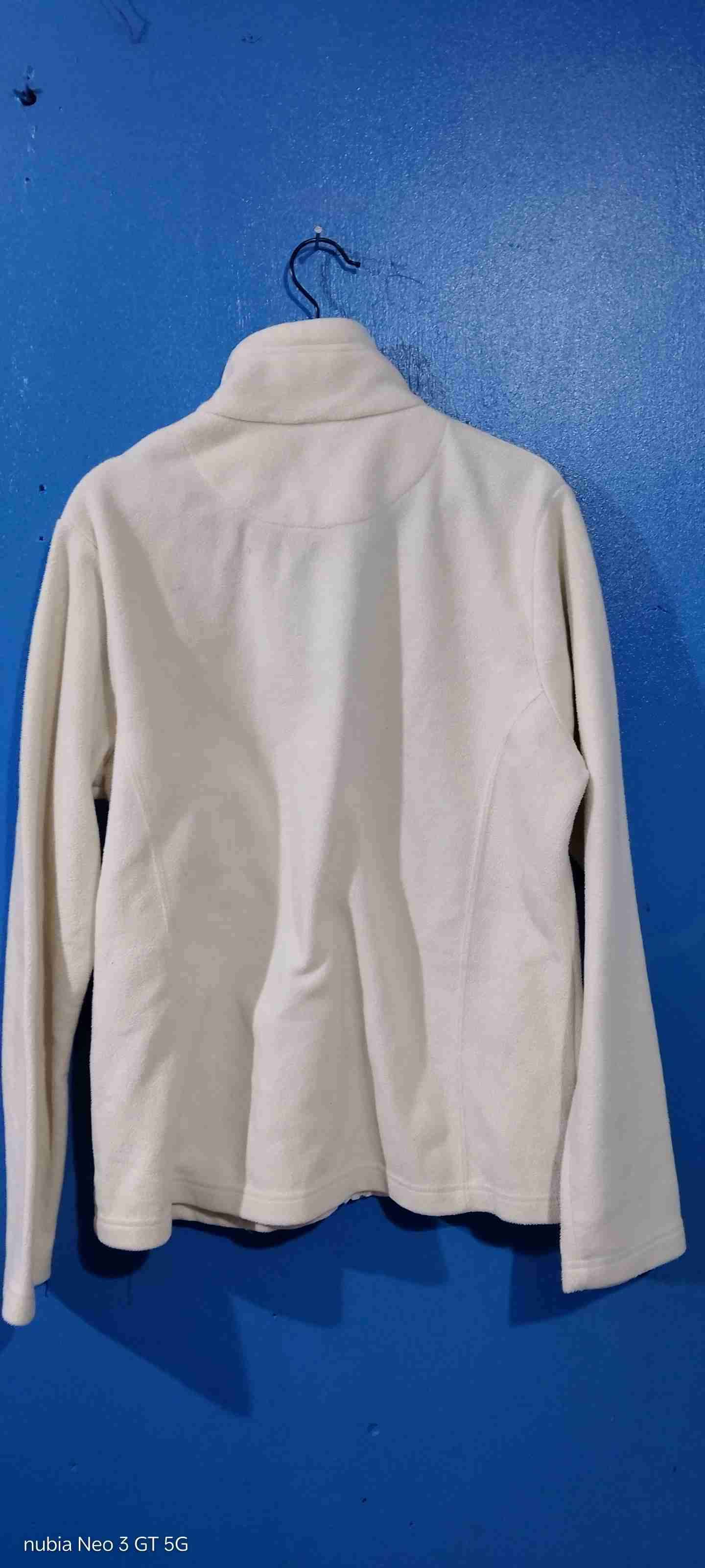 Chaqueta polar blanca con cierre - miniatura 2