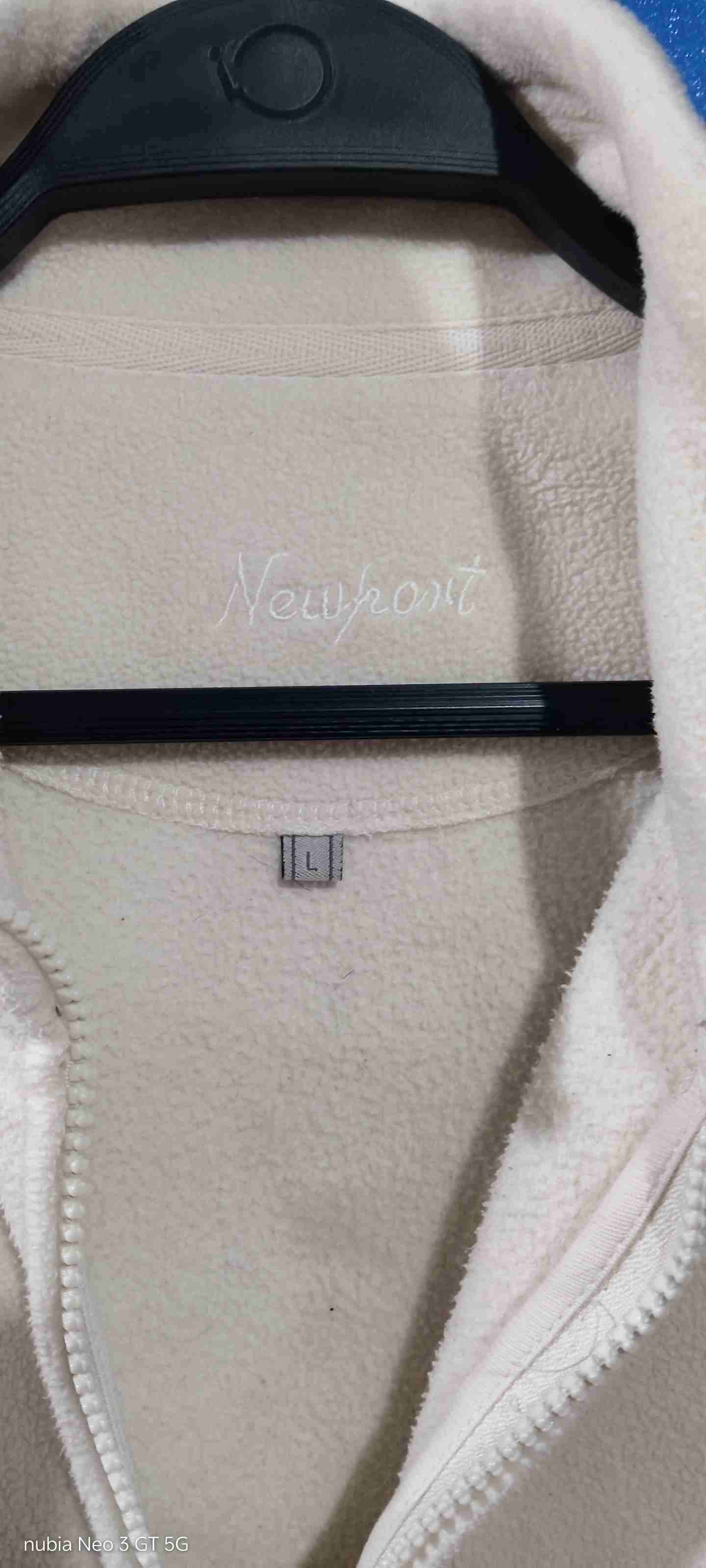 Chaqueta polar blanca con cierre - miniatura 3