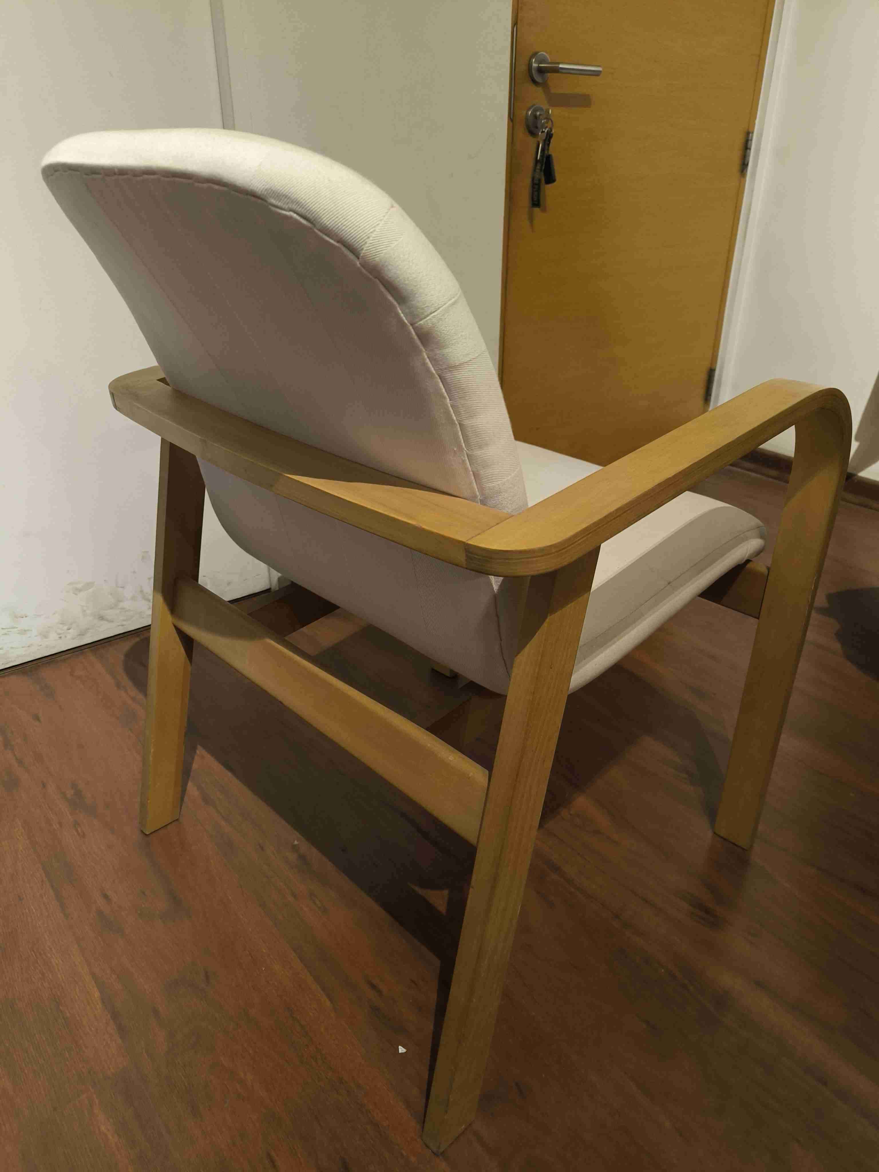 Sitial madera beige con brazos - miniatura 2