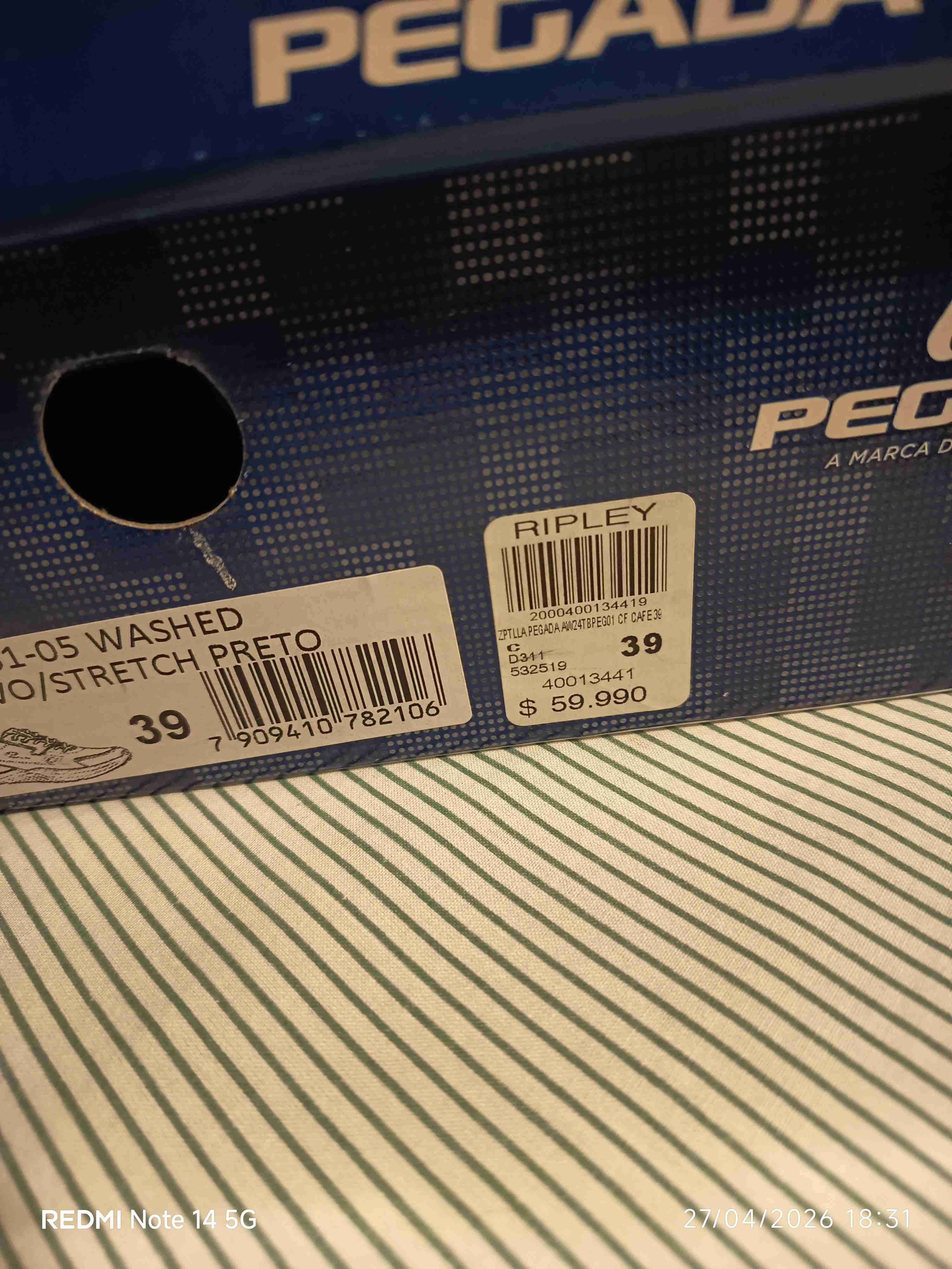 Zapatos de hombre Pegada negros - miniatura 4