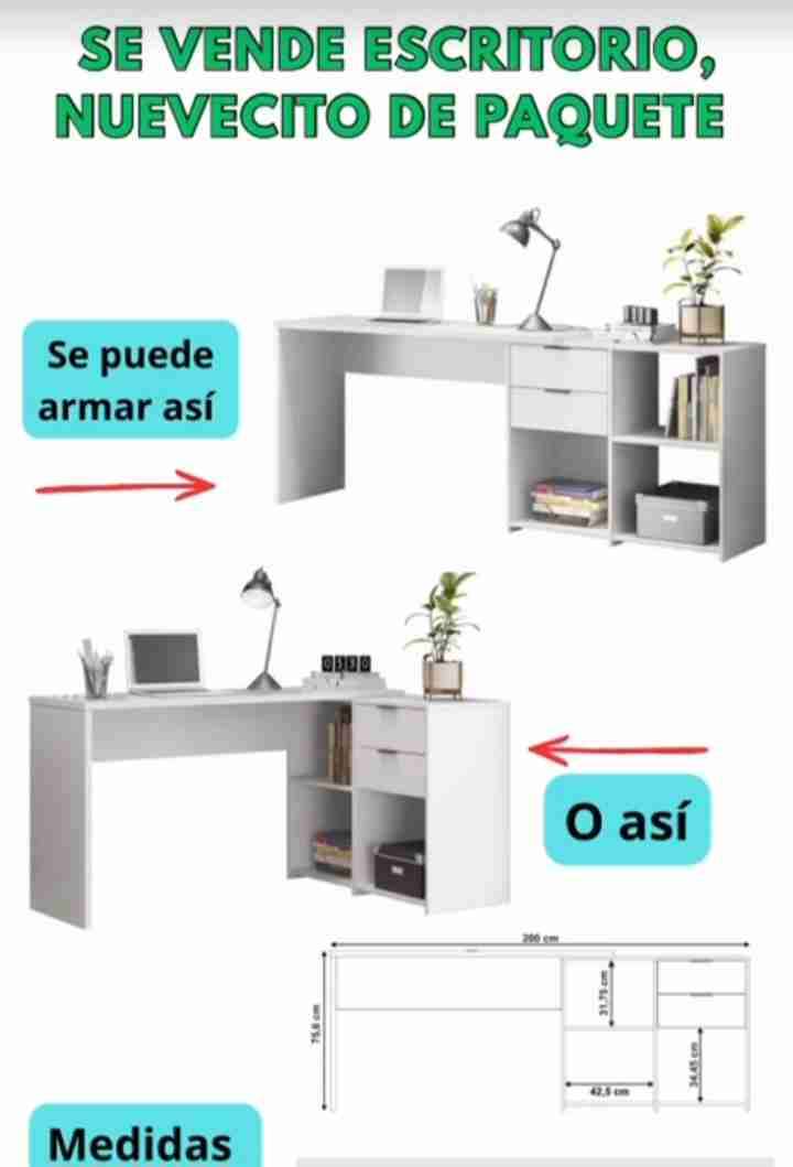 Escritorio modular nuevo blanco - miniatura 1