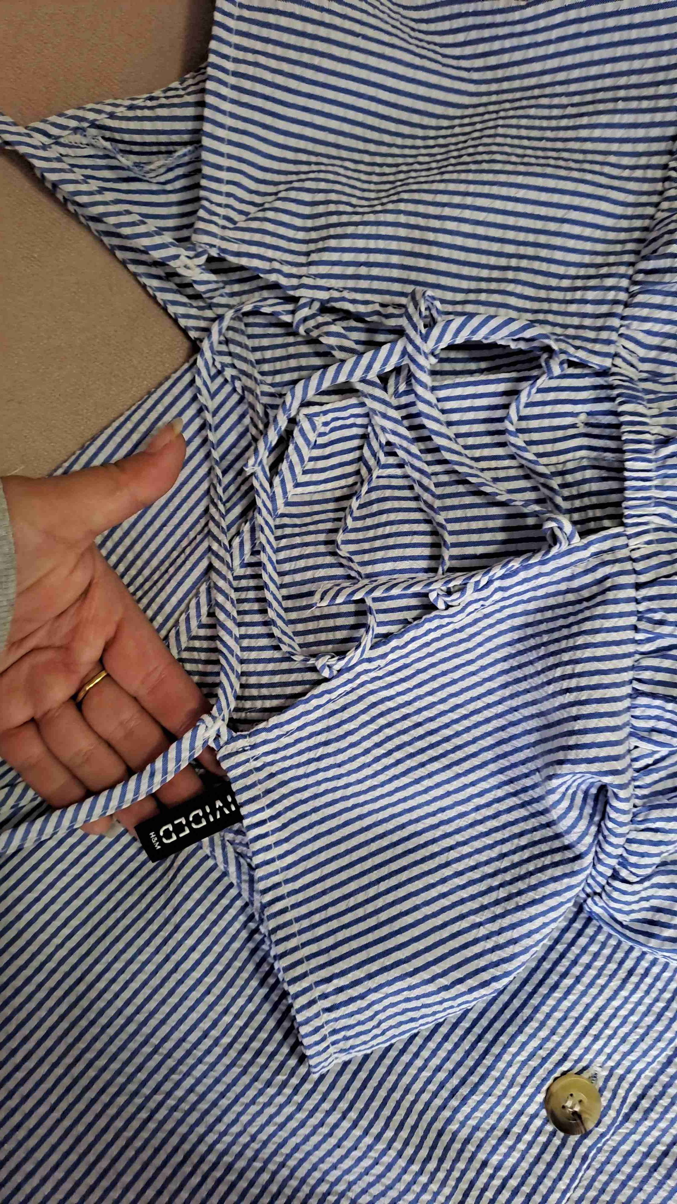 Vestido a rayas azul H&M - miniatura 2