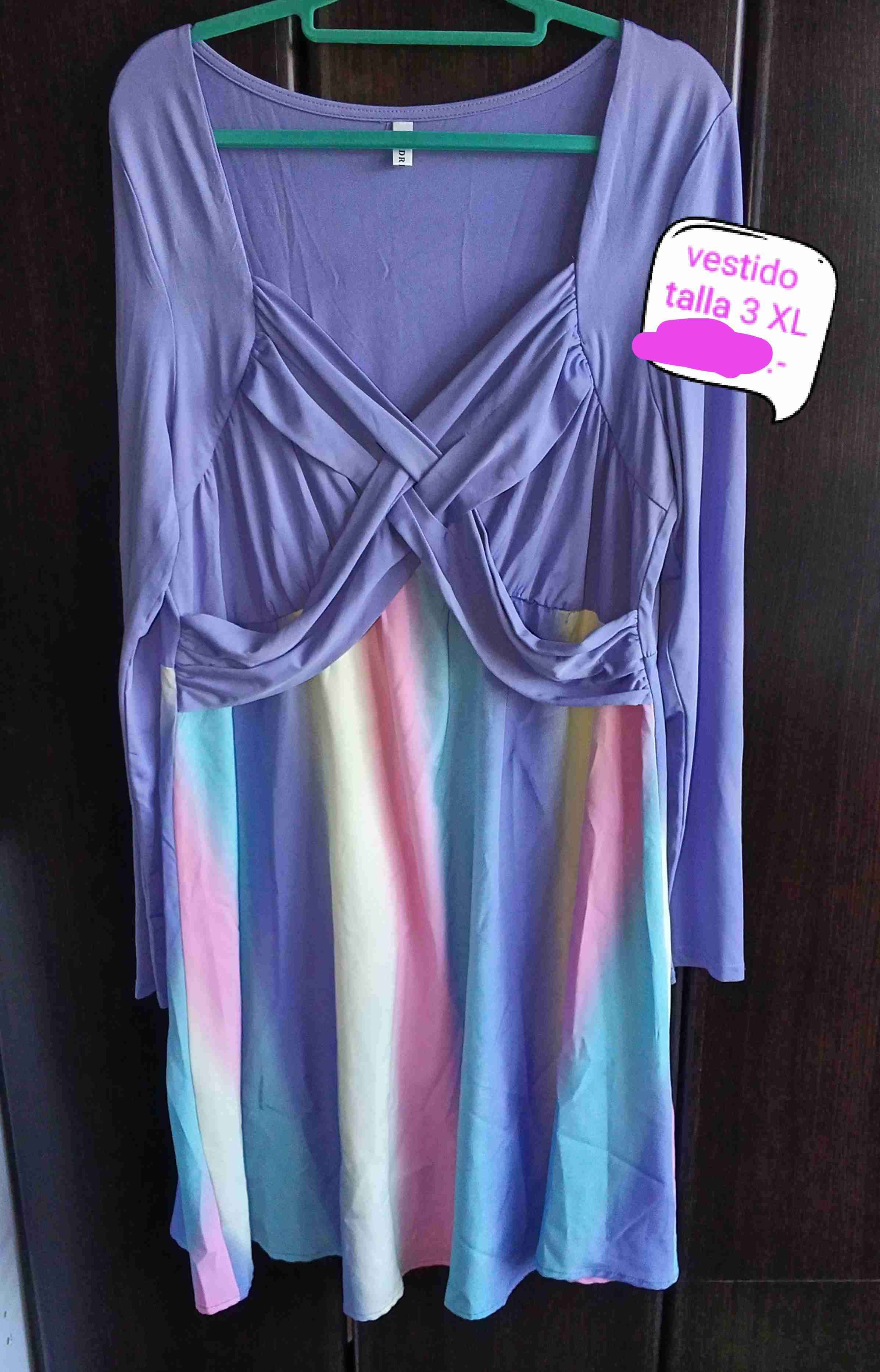 Vestido arcoíris talla 3XL