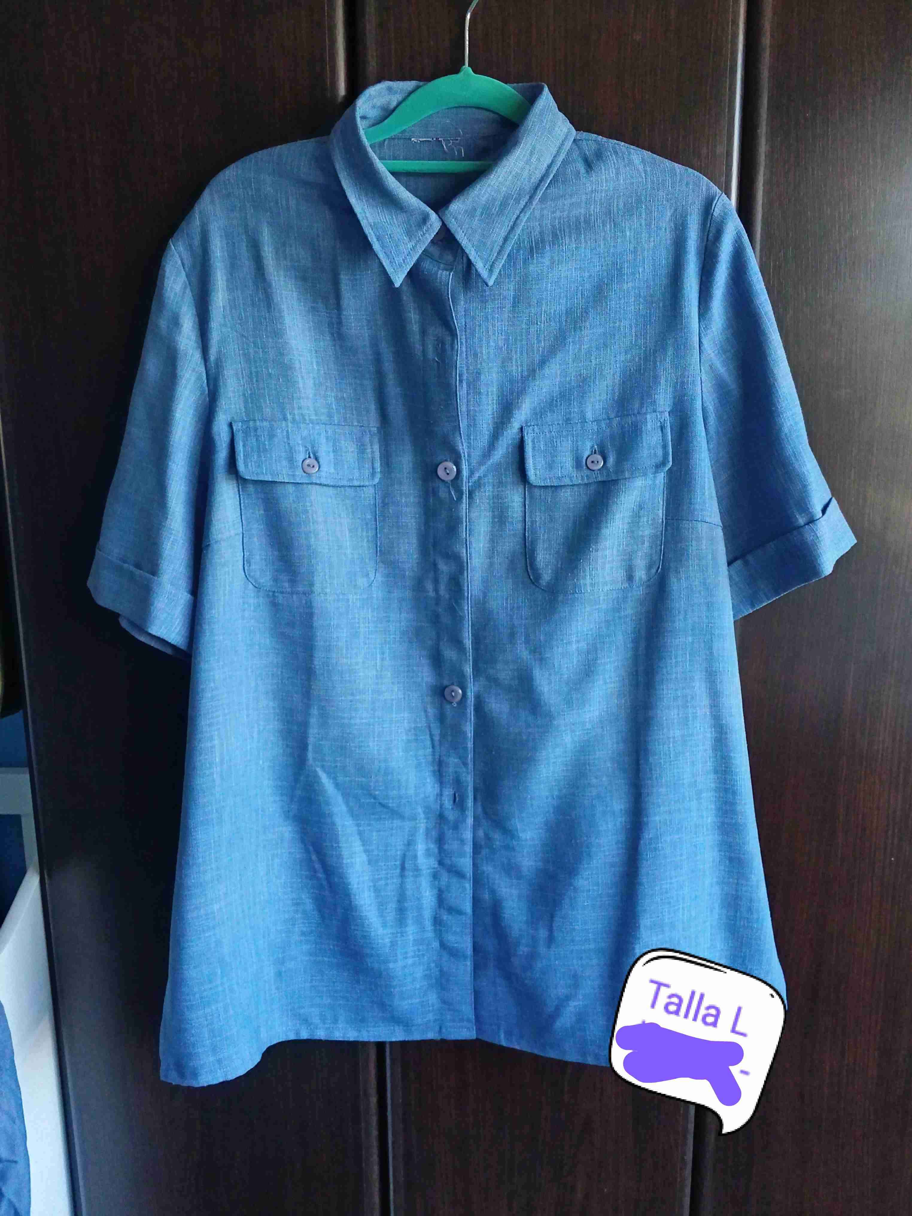 Camisa de mezclilla azul