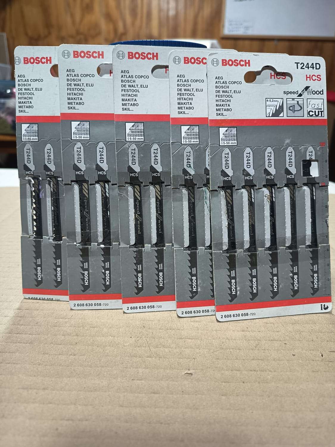 Pack 5 Sets Hoja Sierra Caladora Bosch T244D (Cor