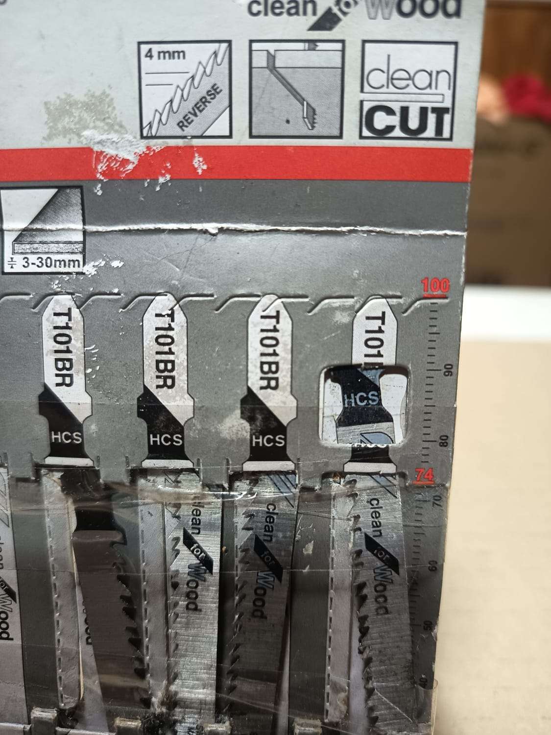 Pack 4 Hojas Sierra Caladora Bosch T101BR - Corte - miniatura 1