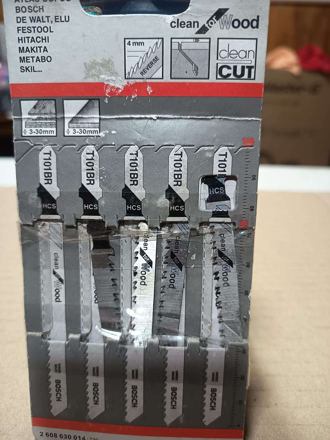 Pack 4 Hojas Sierra Caladora Bosch T101BR - Corte - miniatura 2