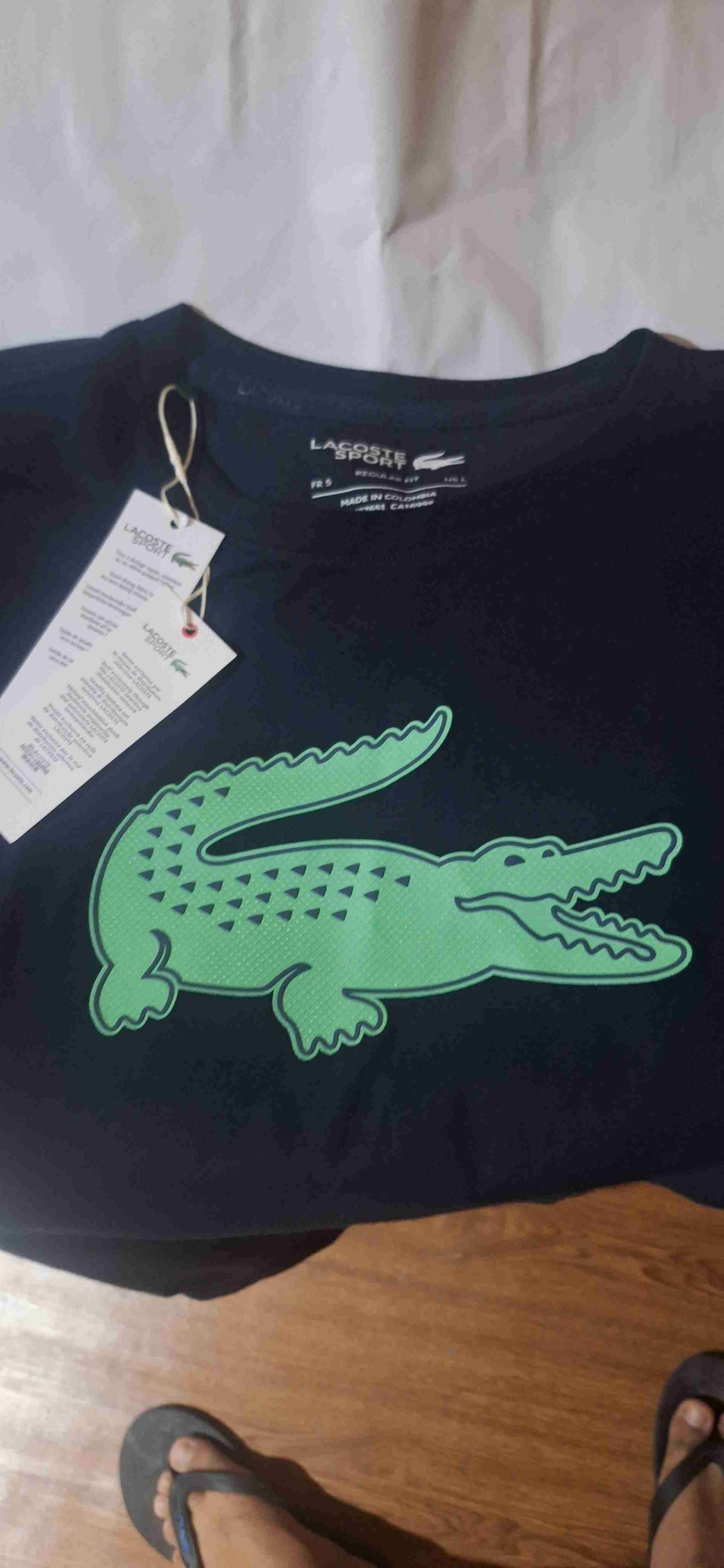 Polera deportiva azul Lacoste - miniatura 5