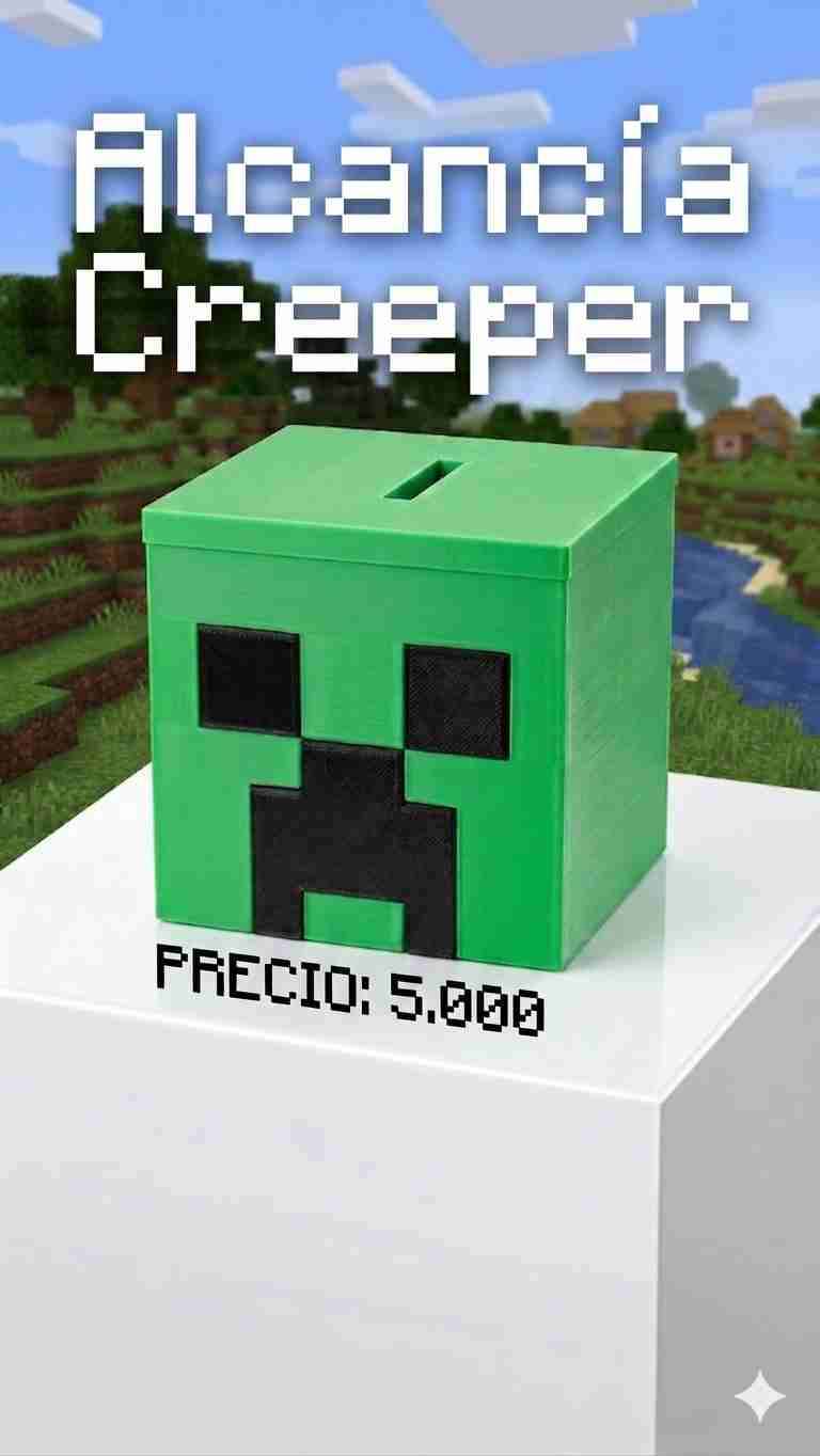 Alcancía Creeper Minecraft