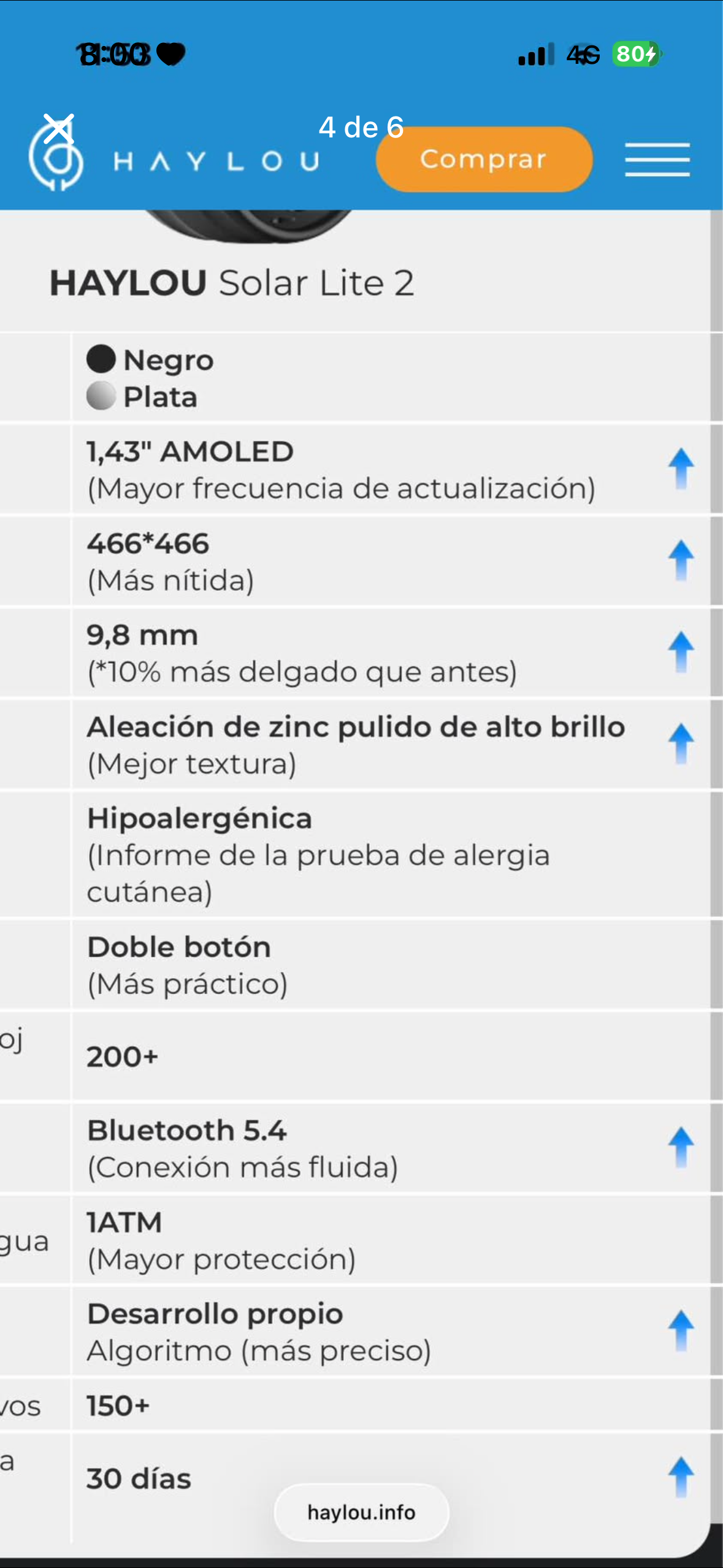 Reloj inteligente Haylou Solar Lite 2 - miniatura 5