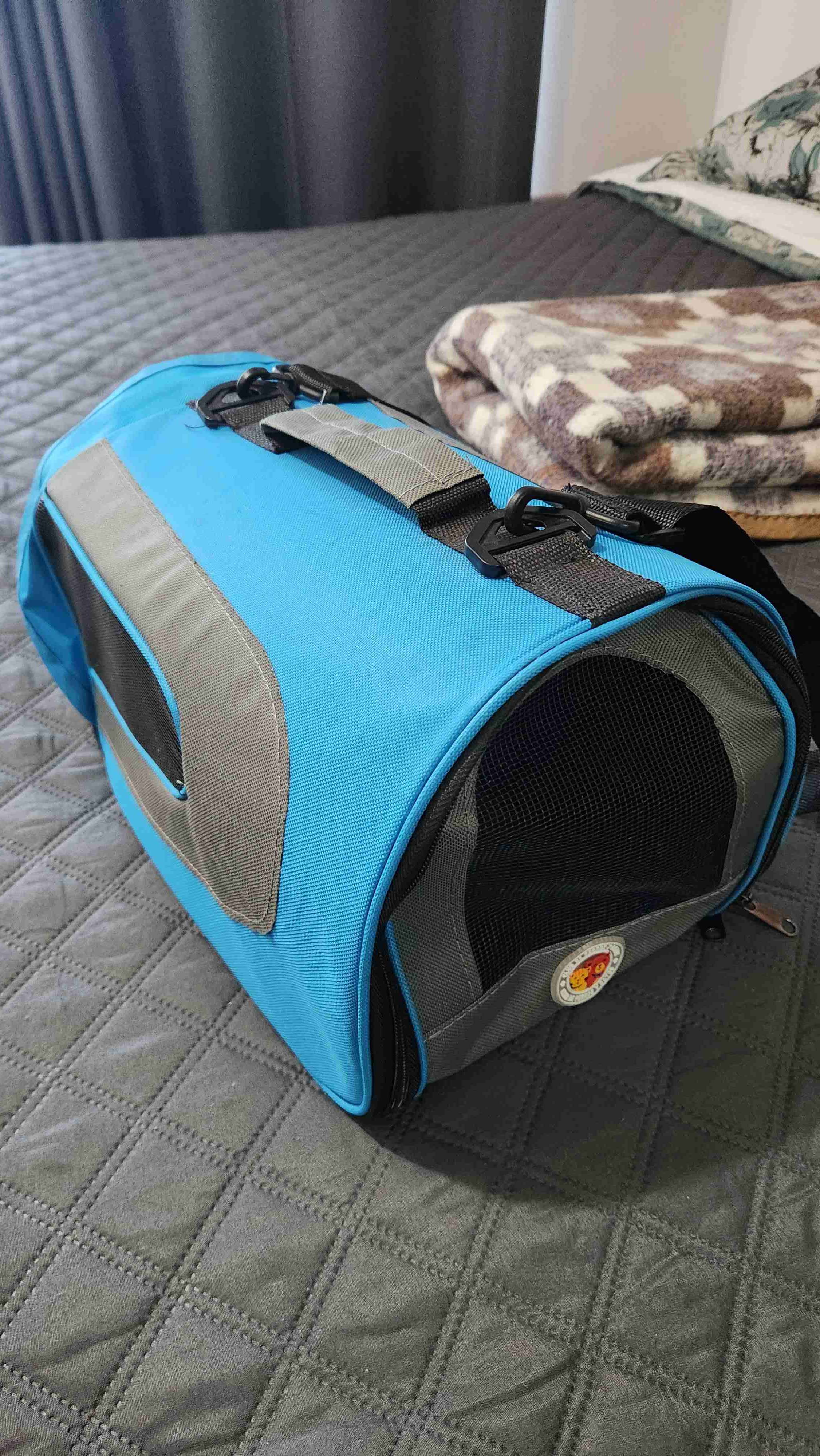 Transportadora para mascotas azul - miniatura 2