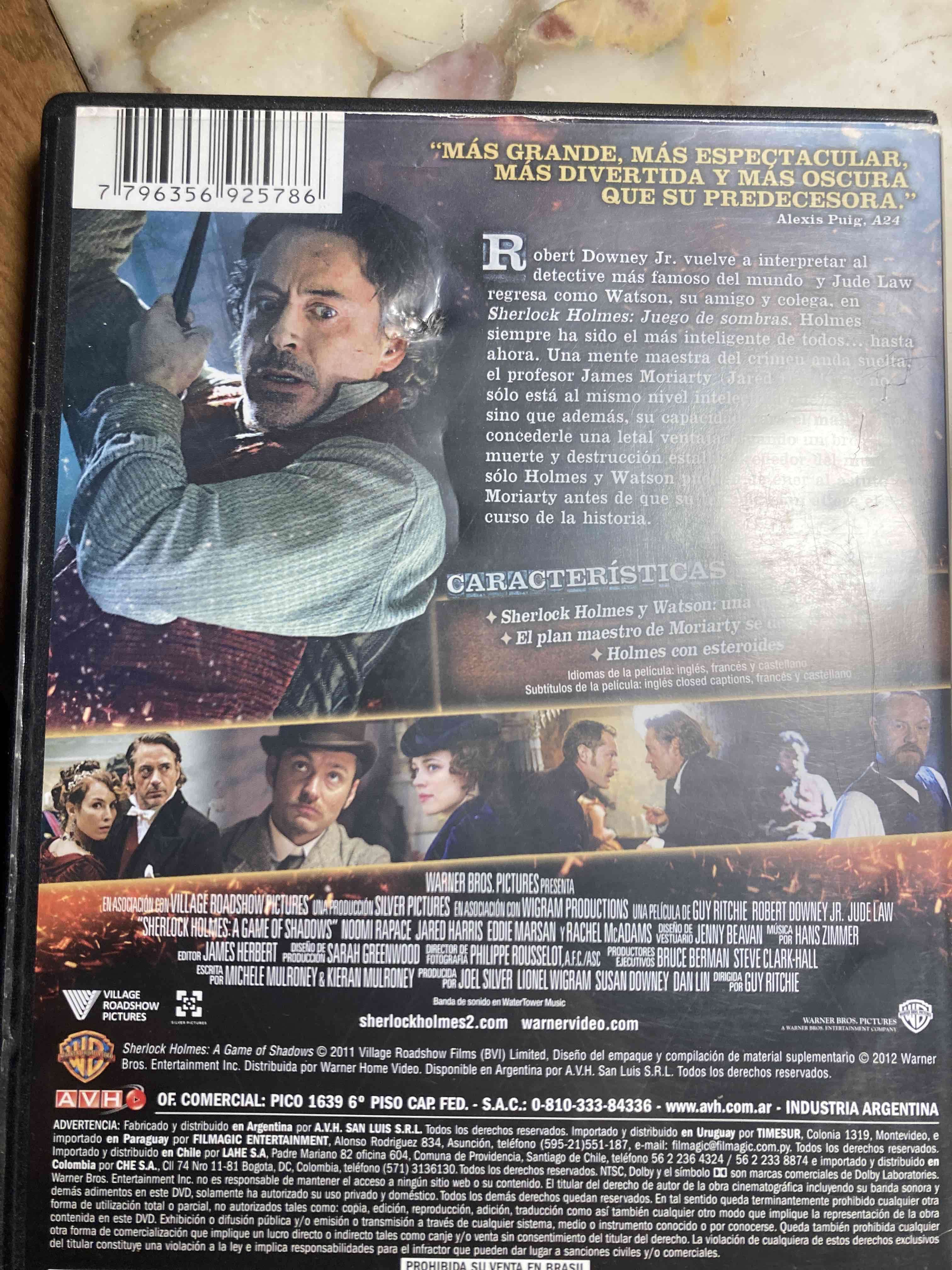 DVD Sherlock Holmes: Juego de Sombras - miniatura 2