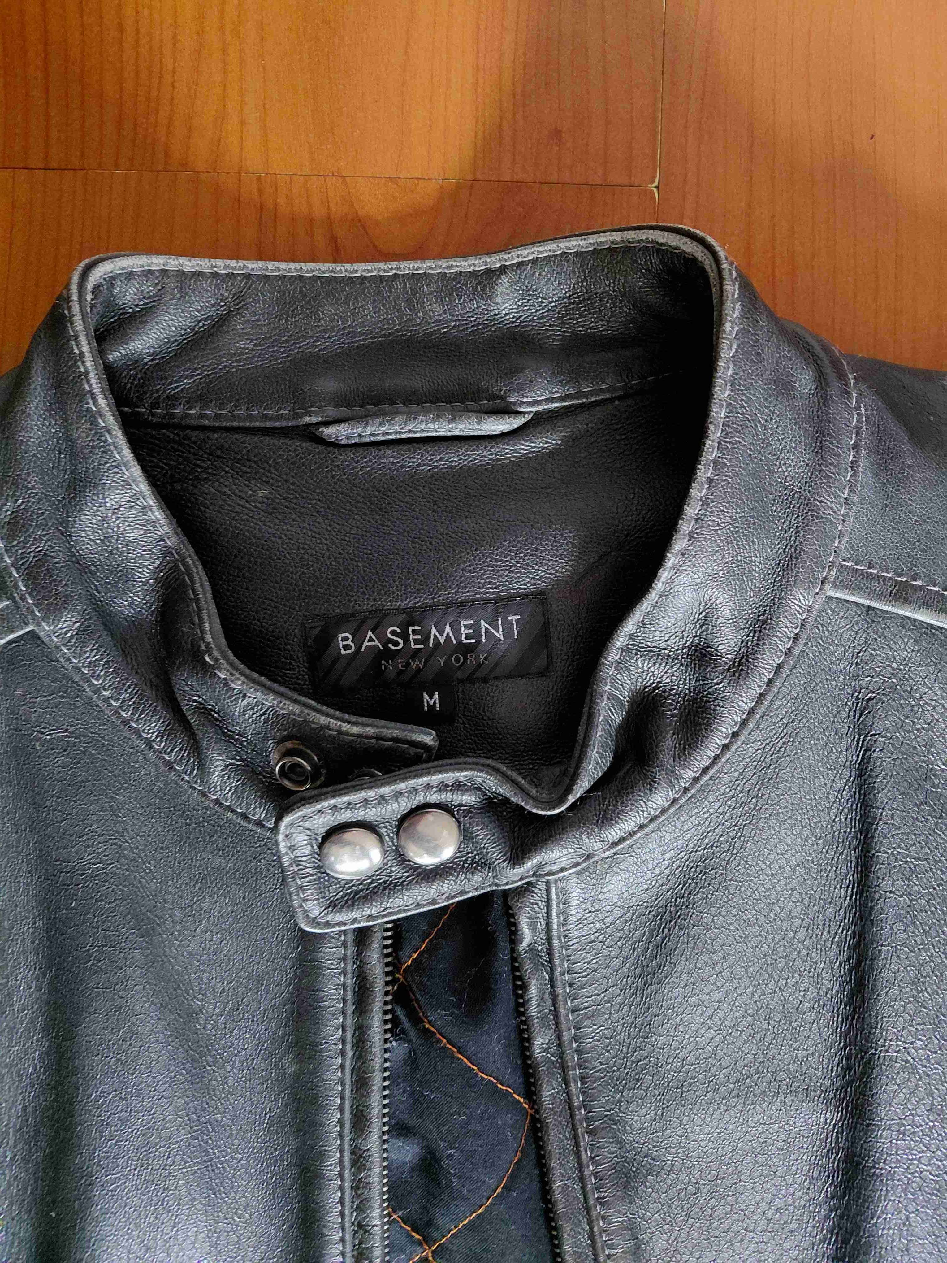 Chaqueta de cuero negra Basement talla S - miniatura 3