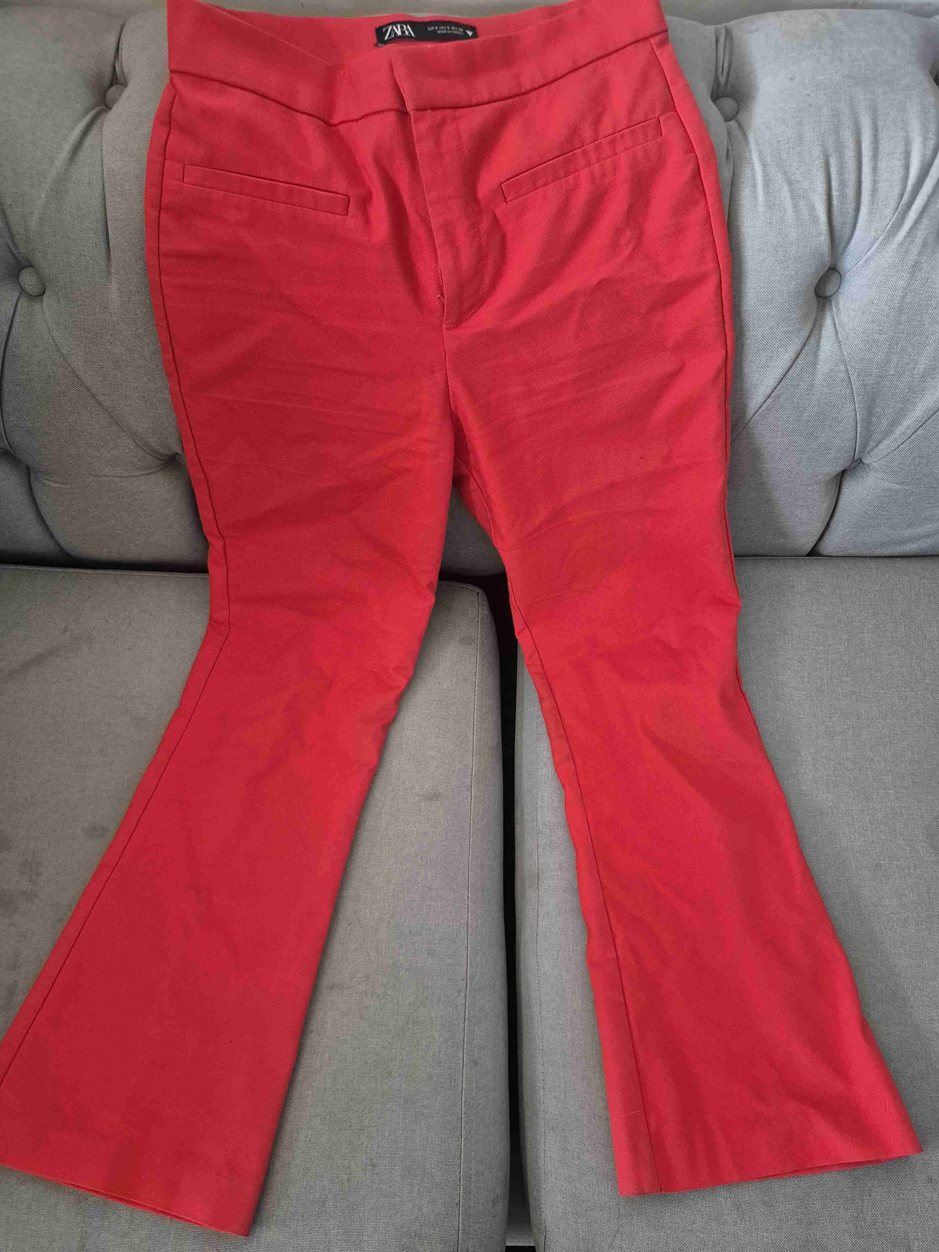 Pantalones rojos Zara talla S - miniatura 3