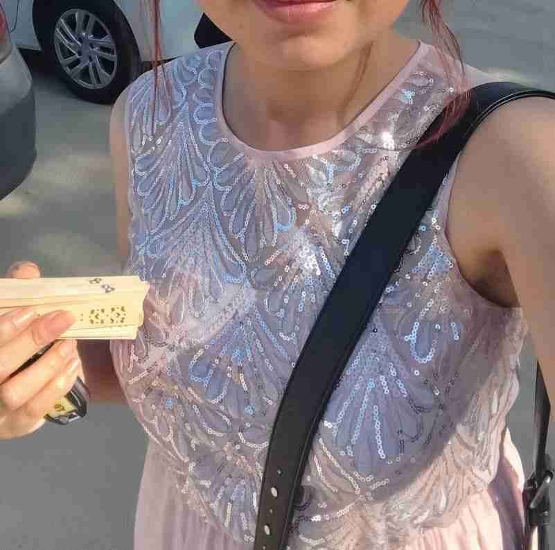 Vestido largo rosado elegante - miniatura 3